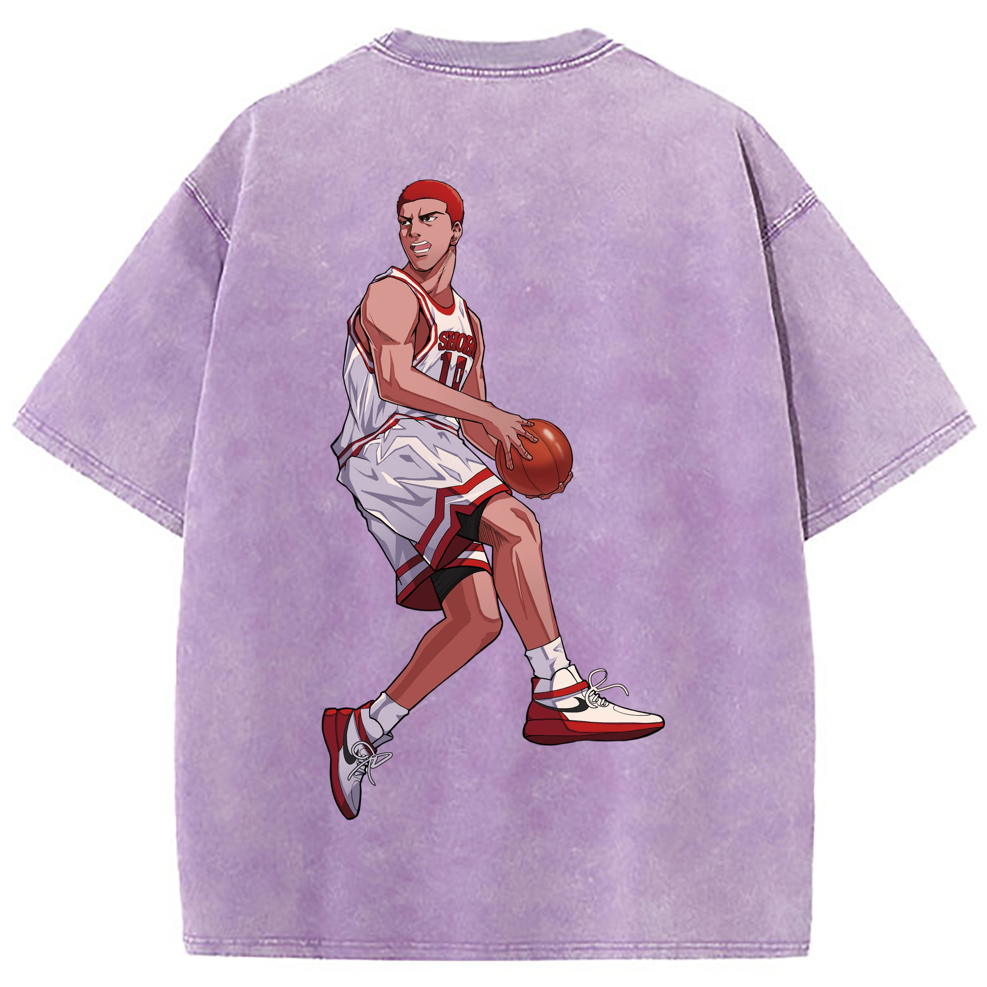 （画像用） SLAM DUNK／スラムダンク 綿100% ヴィンテージ風 半袖Tシャツ（背面プリント）