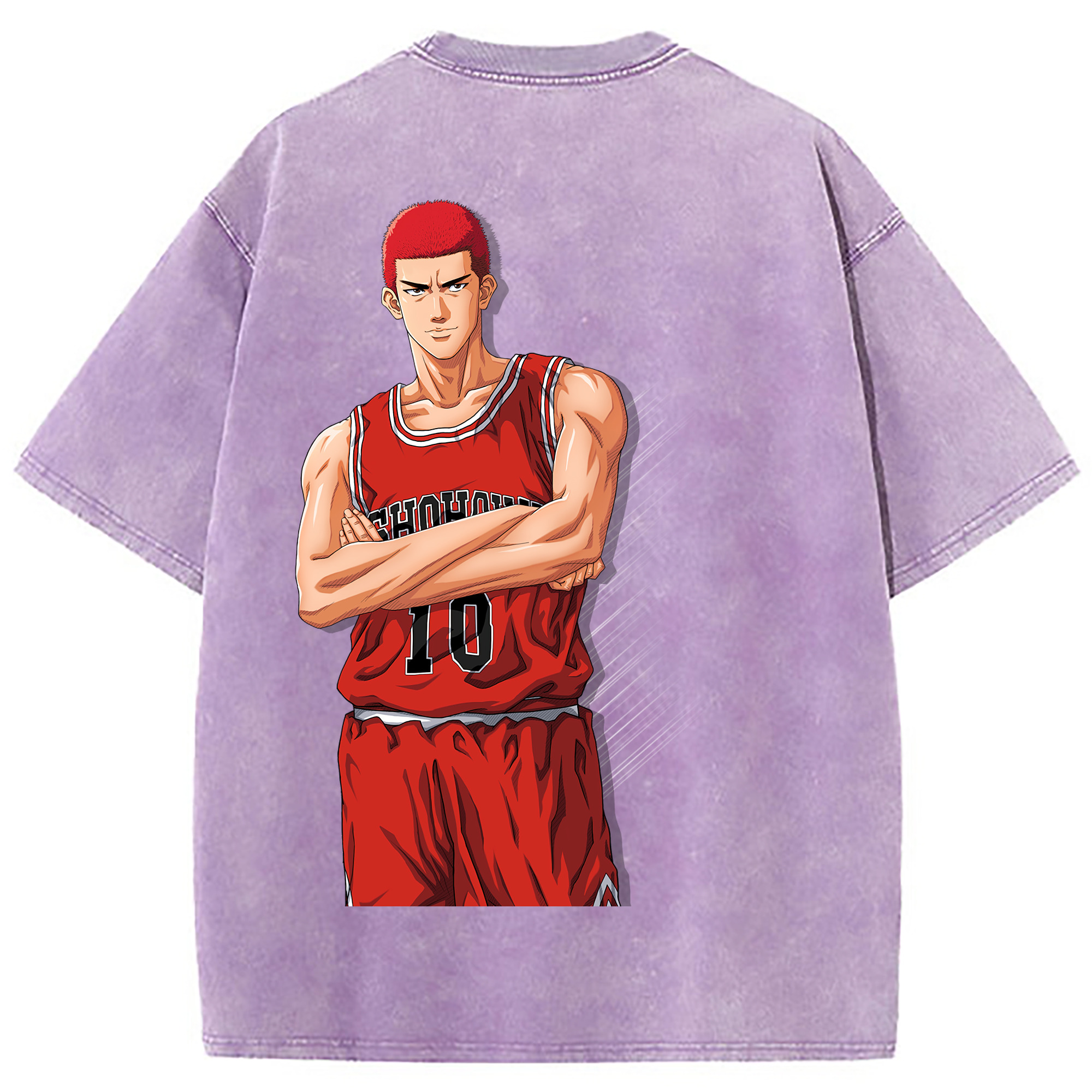 （画像用） SLAM DUNK／スラムダンク 綿100% ヴィンテージ風 半袖Tシャツ（背面プリント）