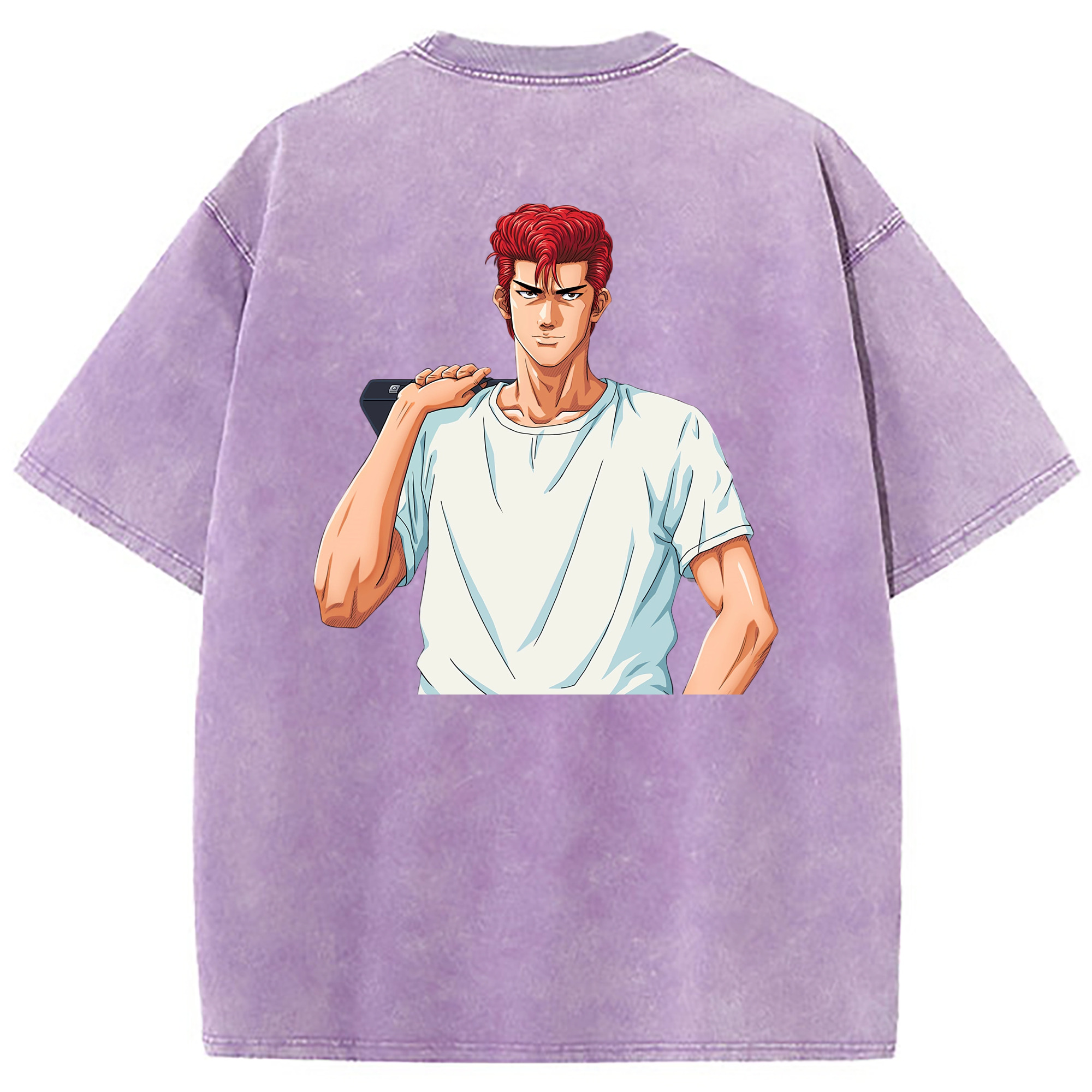 （画像用） SLAM DUNK／スラムダンク 綿100% ヴィンテージ風 半袖Tシャツ（背面プリント）