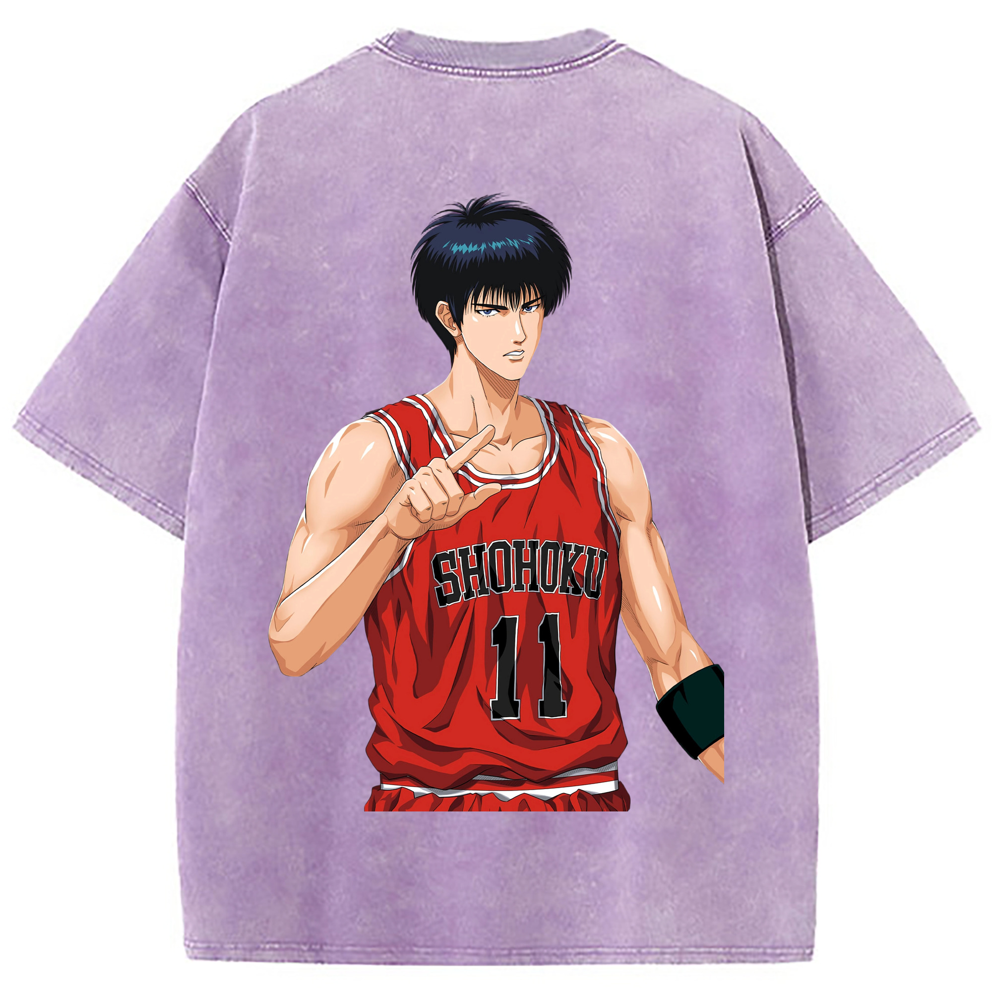 （画像用） SLAM DUNK／スラムダンク 綿100% ヴィンテージ風 半袖Tシャツ（背面プリント）