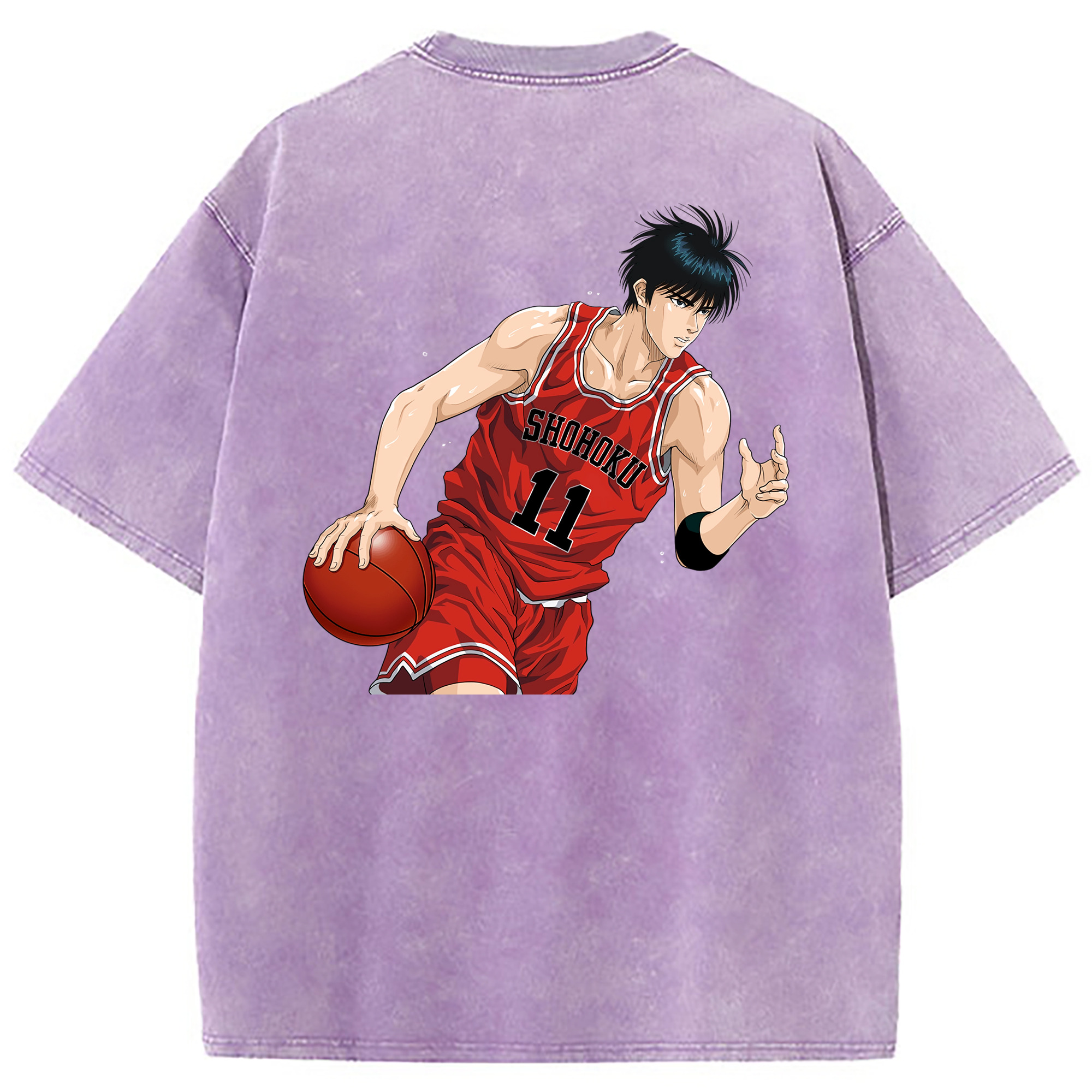 （画像用） SLAM DUNK／スラムダンク 綿100% ヴィンテージ風 半袖Tシャツ（背面プリント）