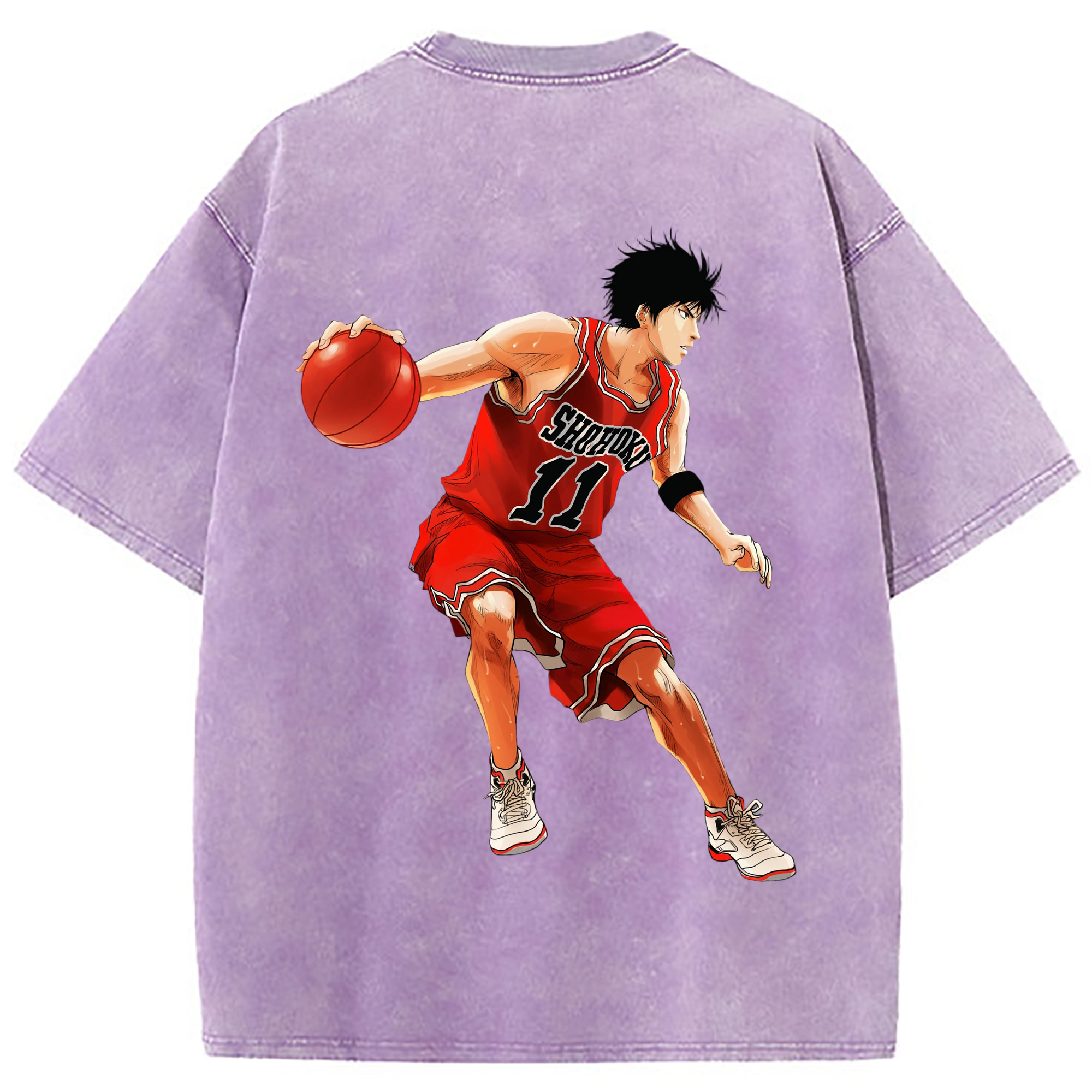 （画像用） SLAM DUNK／スラムダンク 綿100% ヴィンテージ風 半袖Tシャツ（背面プリント）