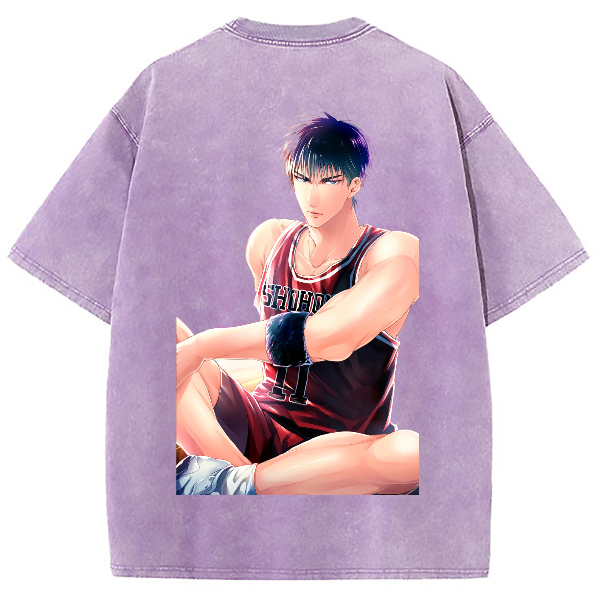 （画像用） SLAM DUNK／スラムダンク 綿100% ヴィンテージ風 半袖Tシャツ（背面プリント）