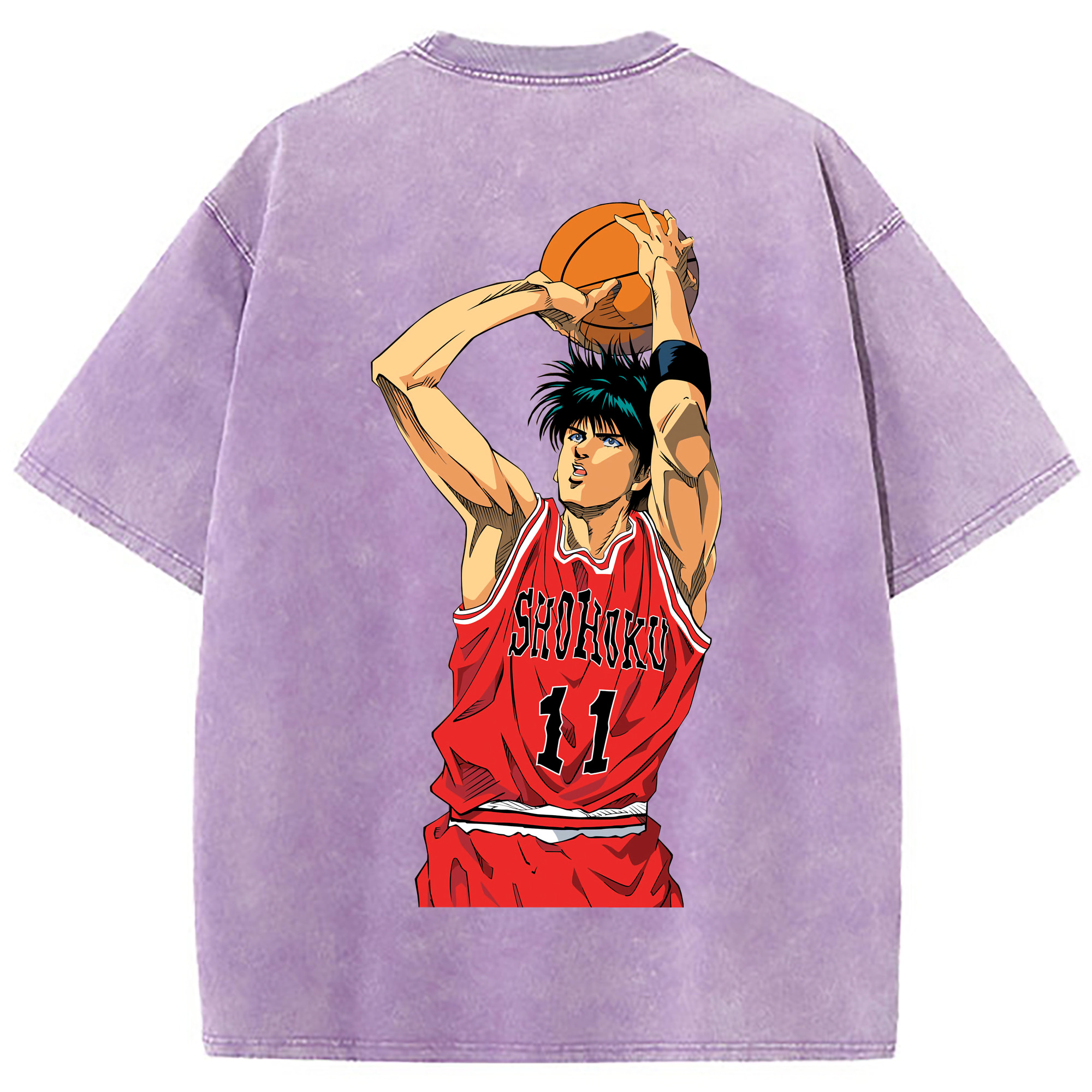 （画像用） SLAM DUNK／スラムダンク 綿100% ヴィンテージ風 半袖Tシャツ（背面プリント）