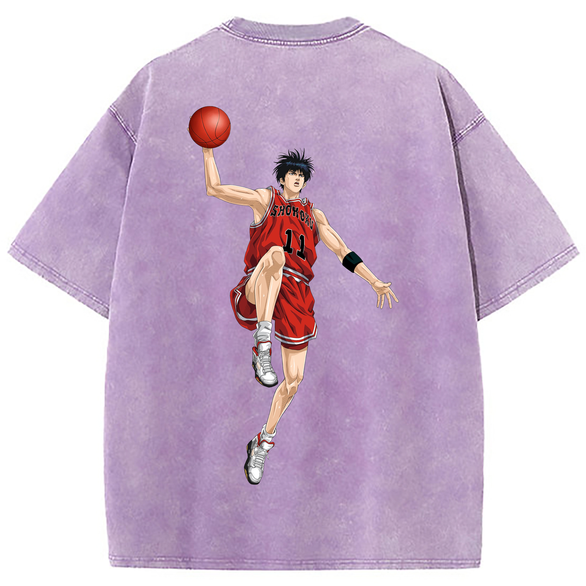 （画像用） SLAM DUNK／スラムダンク 綿100% ヴィンテージ風 半袖Tシャツ（背面プリント）