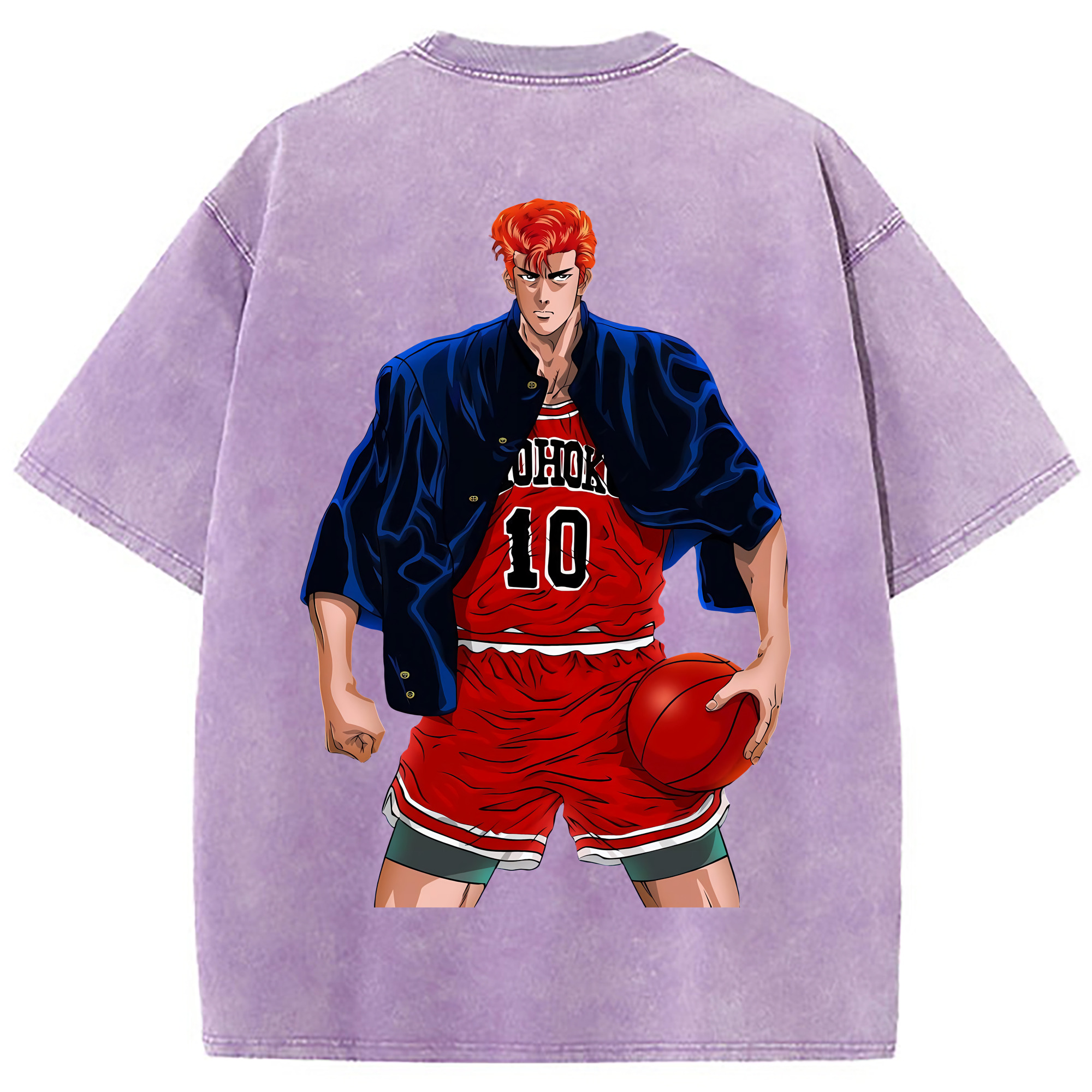 （画像用） SLAM DUNK／スラムダンク 綿100% ヴィンテージ風 半袖Tシャツ（背面プリント）