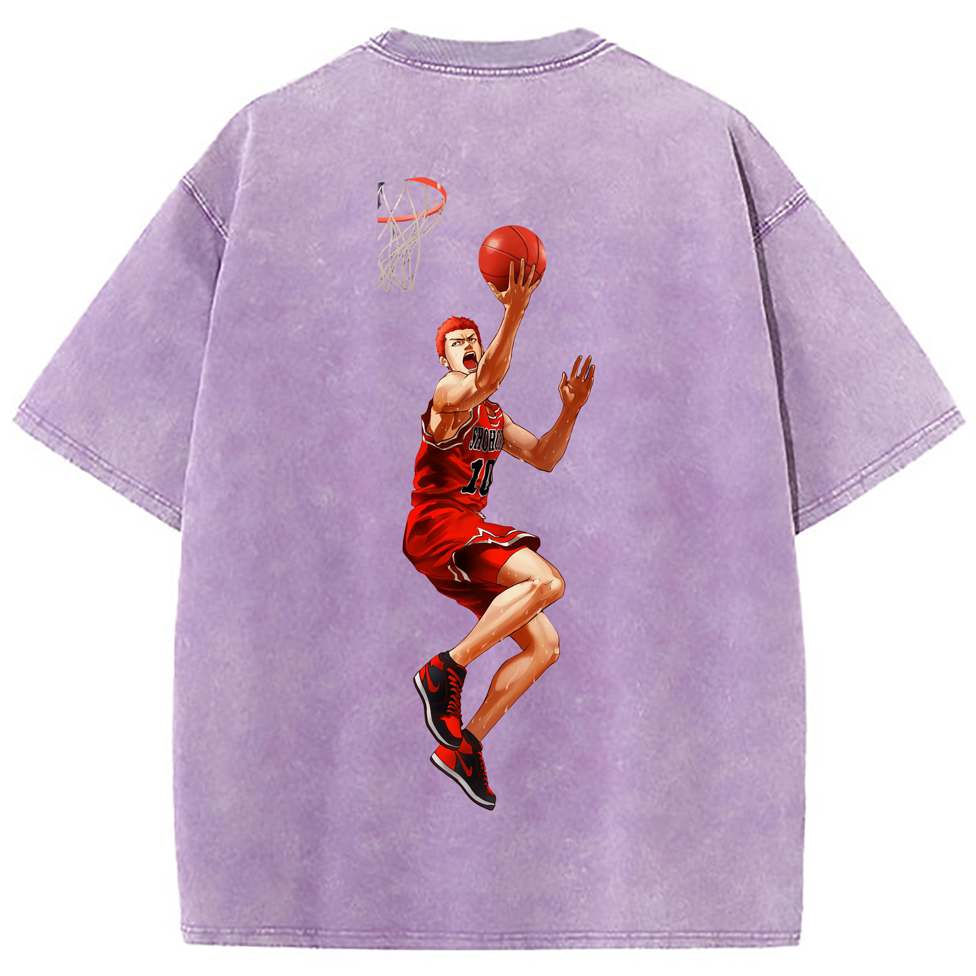 （画像用） SLAM DUNK／スラムダンク 綿100% ヴィンテージ風 半袖Tシャツ（背面プリント）