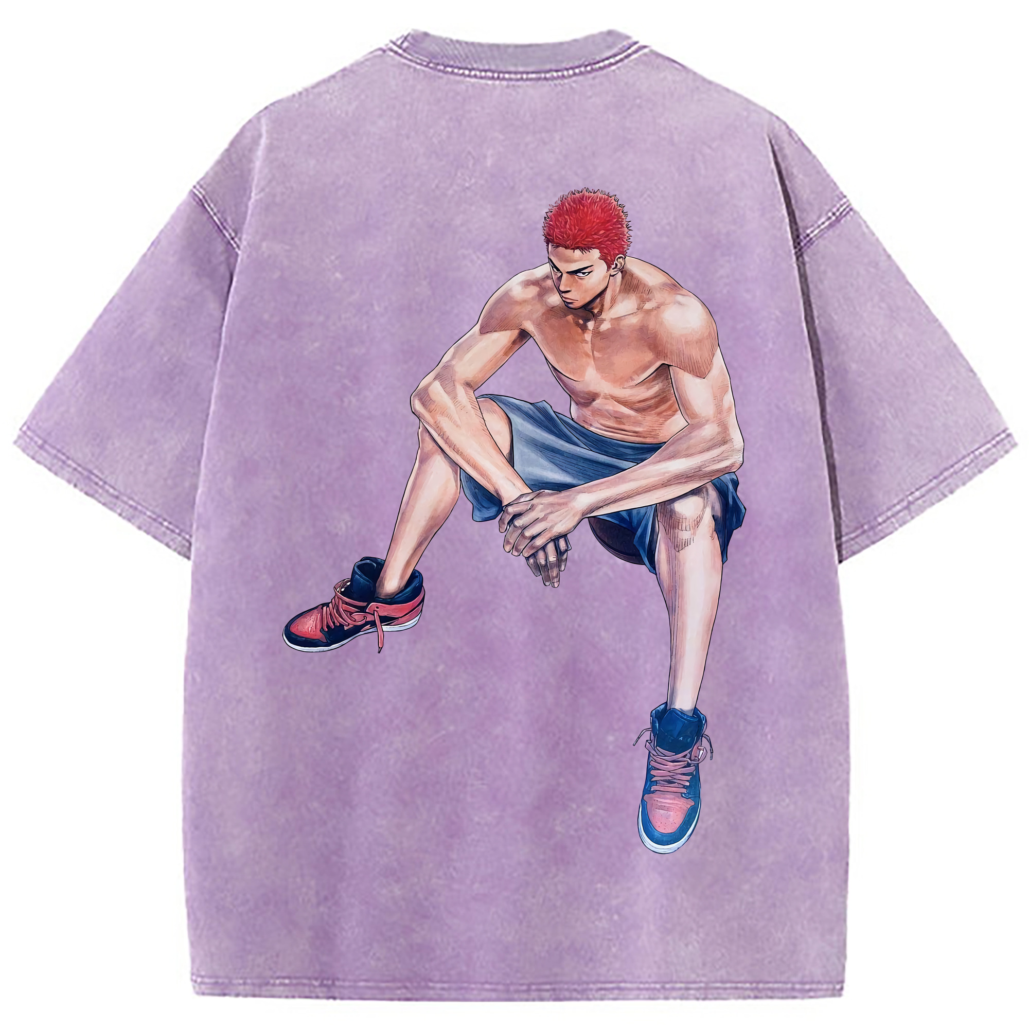 （画像用） SLAM DUNK／スラムダンク 綿100% ヴィンテージ風 半袖Tシャツ（背面プリント）