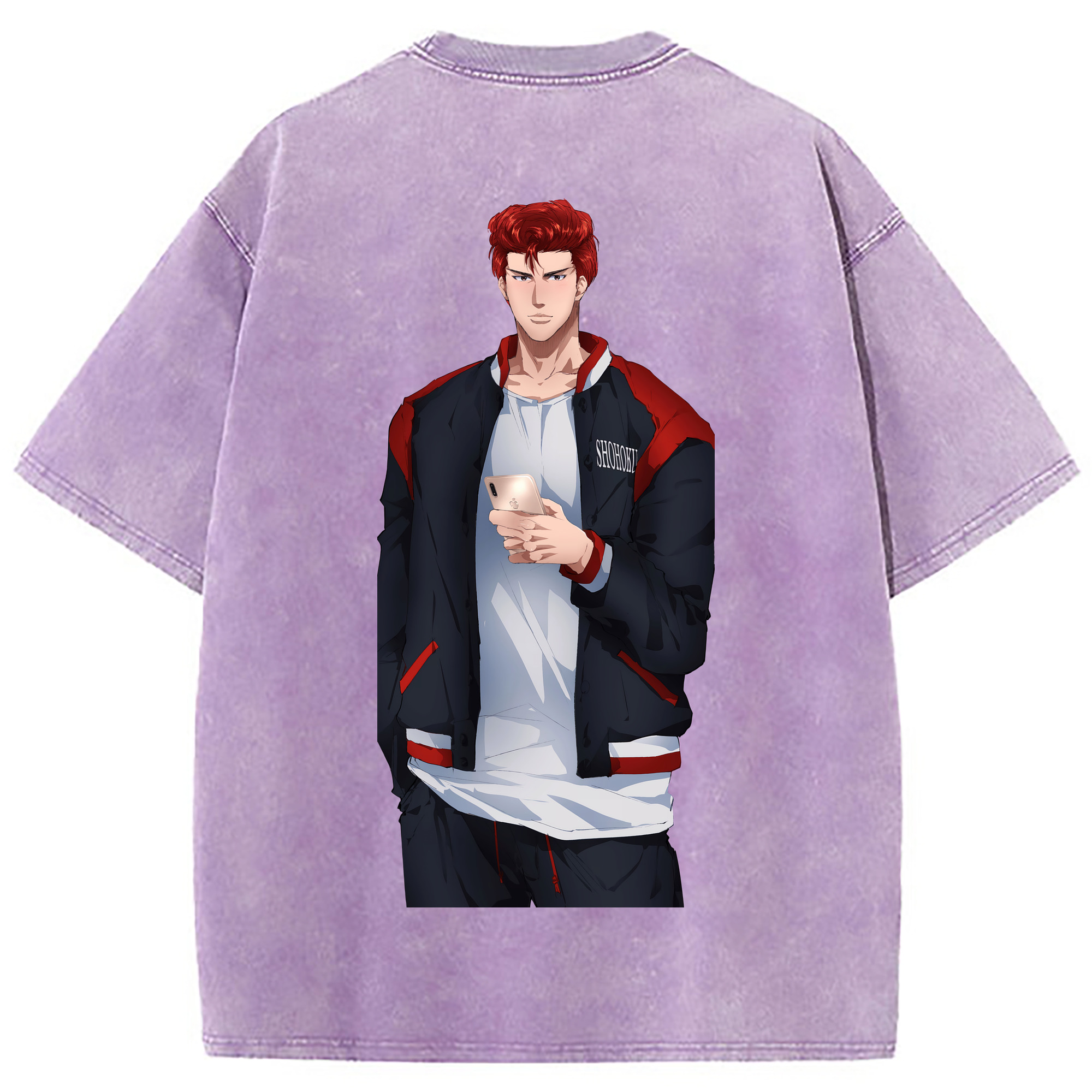 （画像用） SLAM DUNK／スラムダンク 綿100% ヴィンテージ風 半袖Tシャツ（背面プリント）