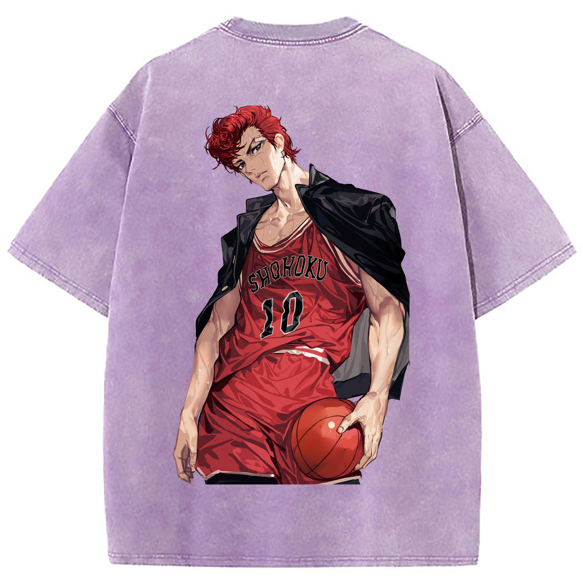 （画像用） SLAM DUNK／スラムダンク 綿100% ヴィンテージ風 半袖Tシャツ（背面プリント）