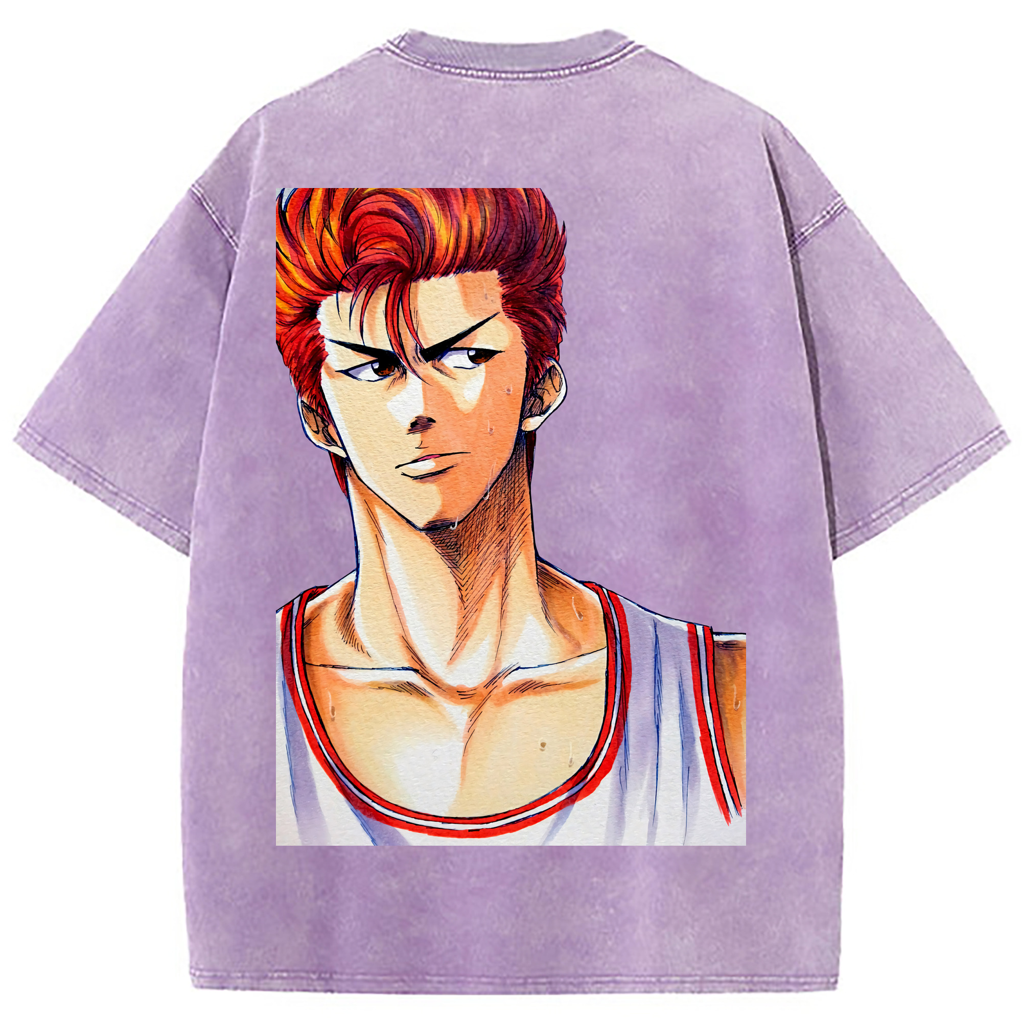 （画像用） SLAM DUNK／スラムダンク 綿100% ヴィンテージ風 半袖Tシャツ（背面プリント）