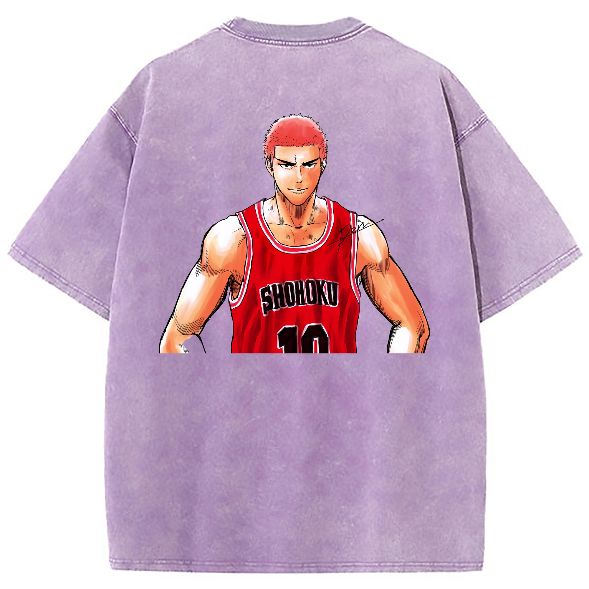 （画像用） SLAM DUNK／スラムダンク 綿100% ヴィンテージ風 半袖Tシャツ（背面プリント）