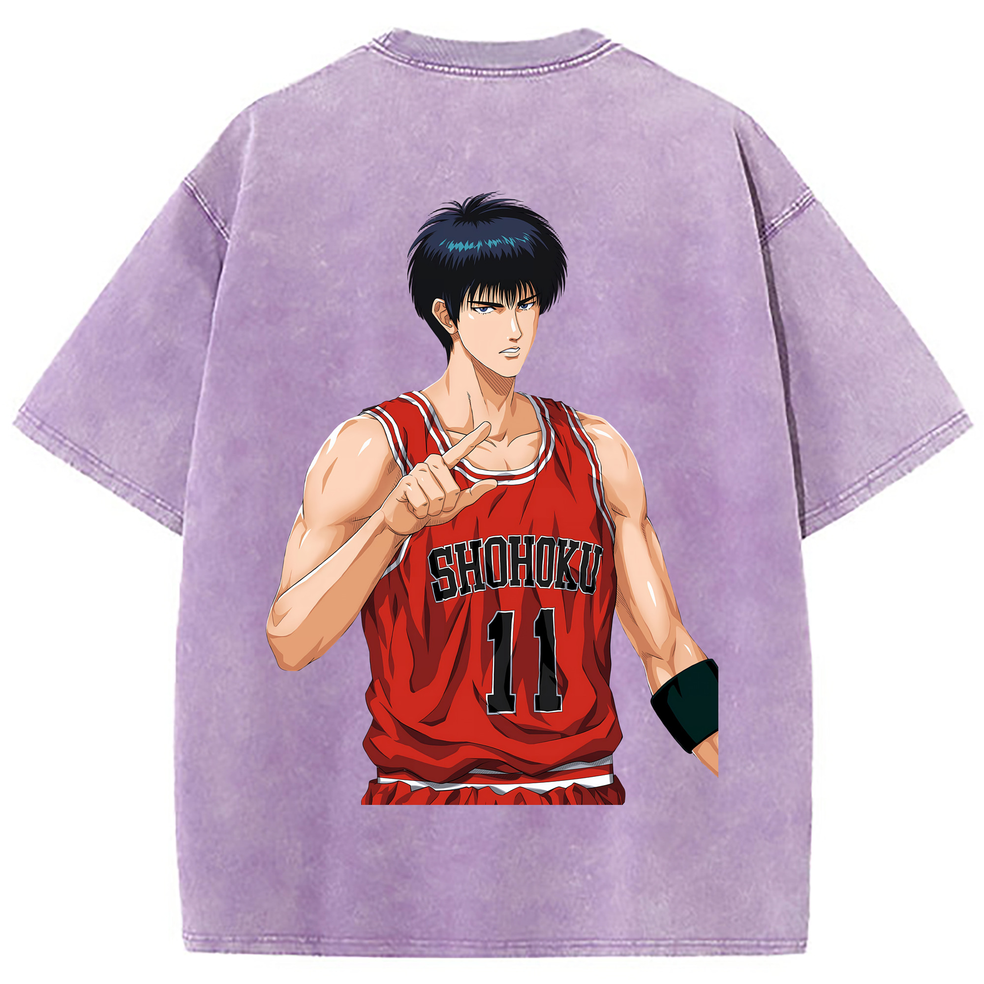 （画像用） SLAM DUNK／スラムダンク 綿100% ヴィンテージ風 半袖Tシャツ（背面プリント）