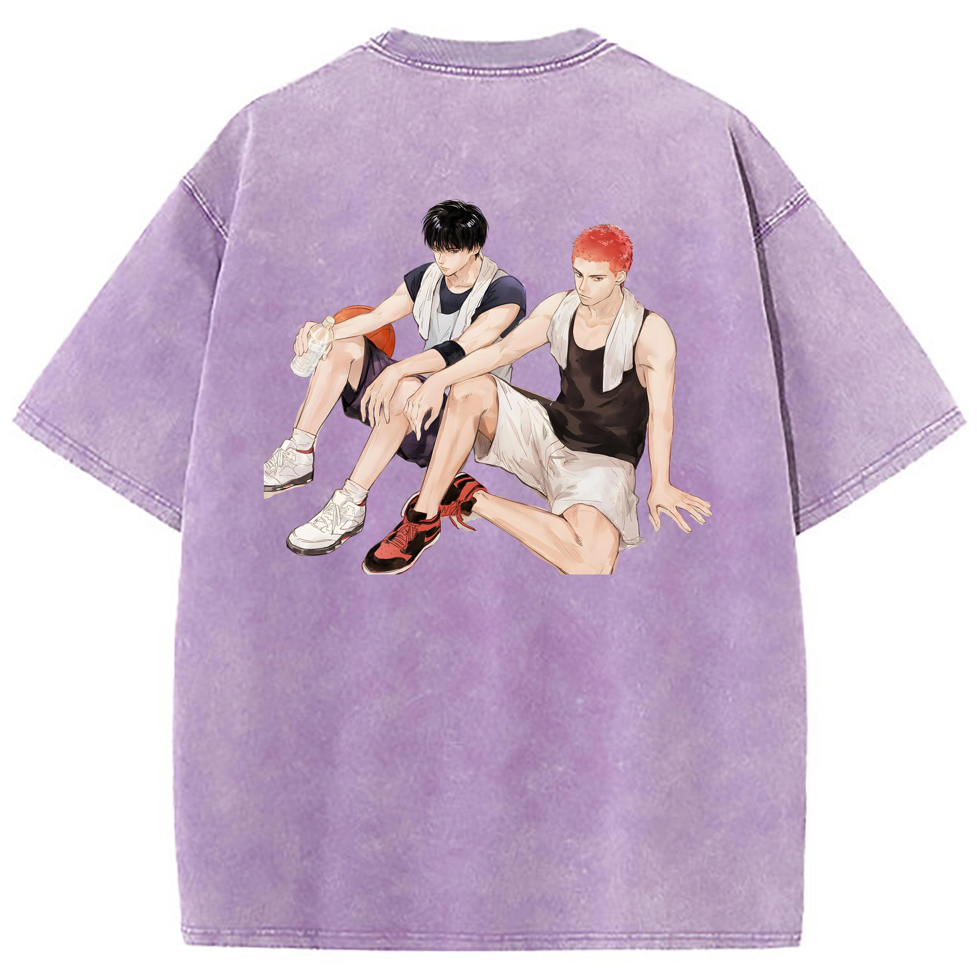 （画像用） SLAM DUNK／スラムダンク 綿100% ヴィンテージ風 半袖Tシャツ（背面プリント）