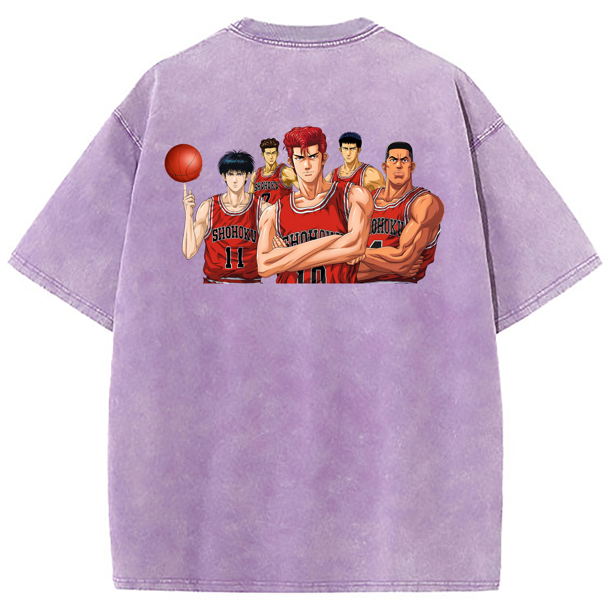 （画像用） SLAM DUNK／スラムダンク 綿100% ヴィンテージ風 半袖Tシャツ（背面プリント）
