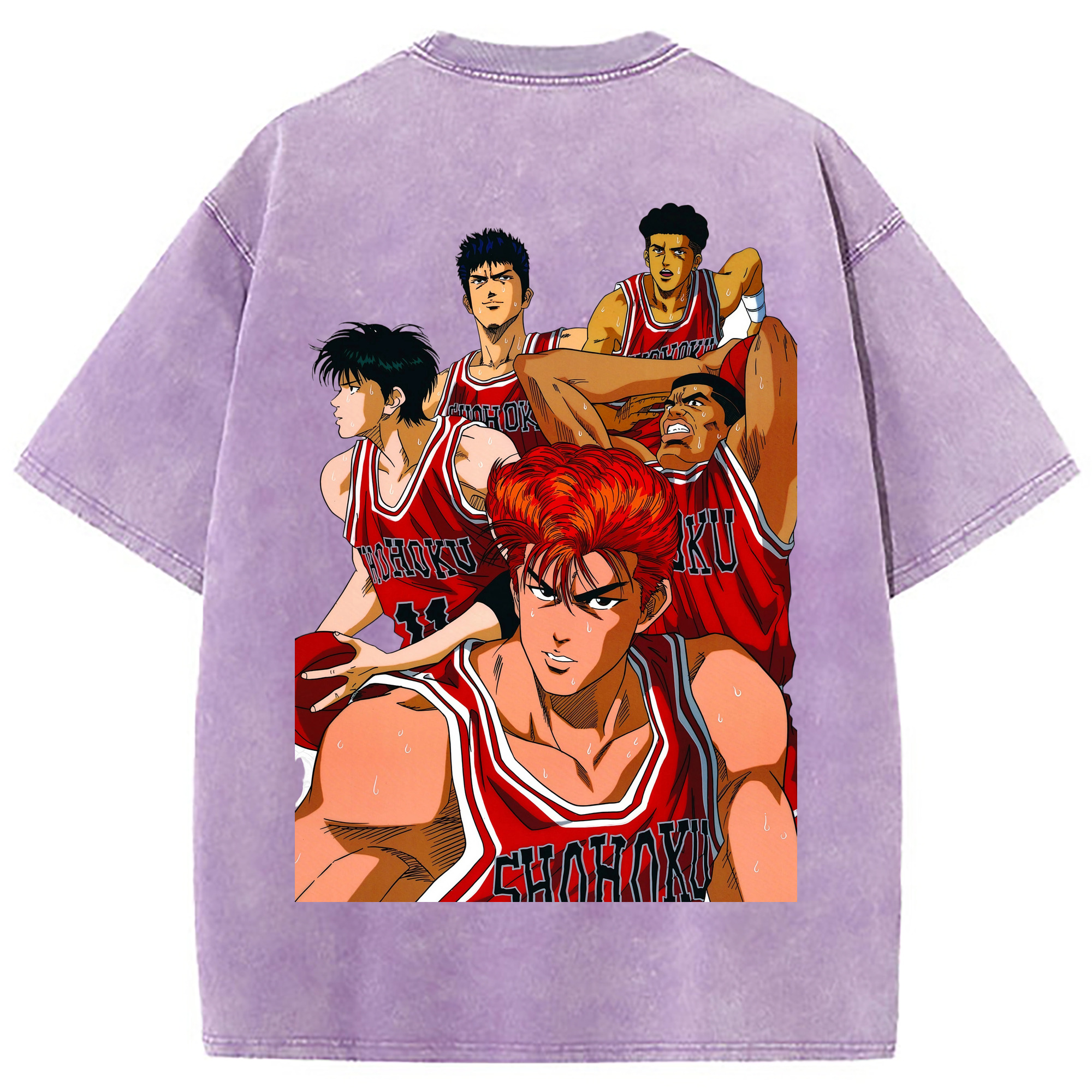（画像用） SLAM DUNK／スラムダンク 綿100% ヴィンテージ風 半袖Tシャツ（背面プリント）