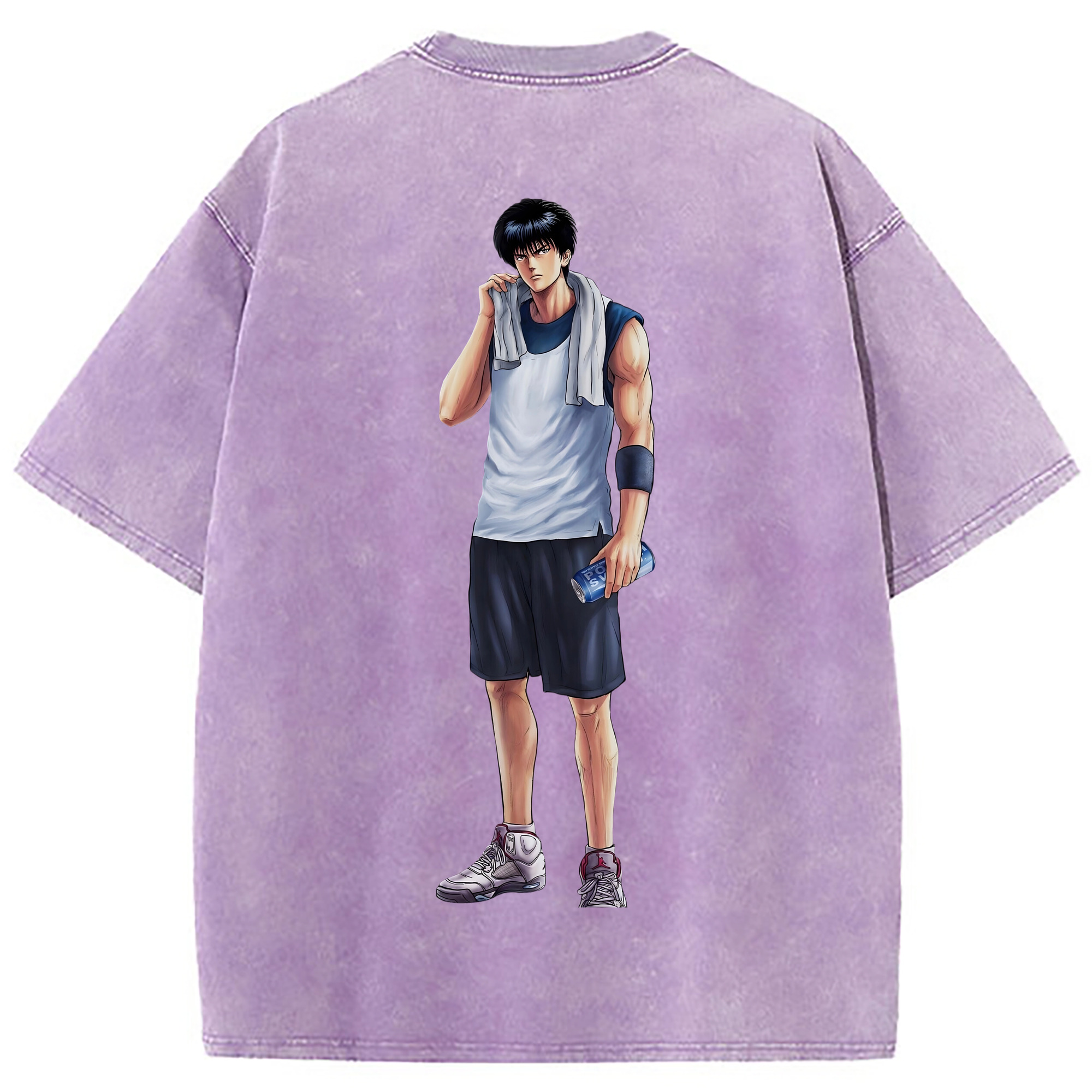 （画像用） SLAM DUNK／スラムダンク 綿100% ヴィンテージ風 半袖Tシャツ（背面プリント）