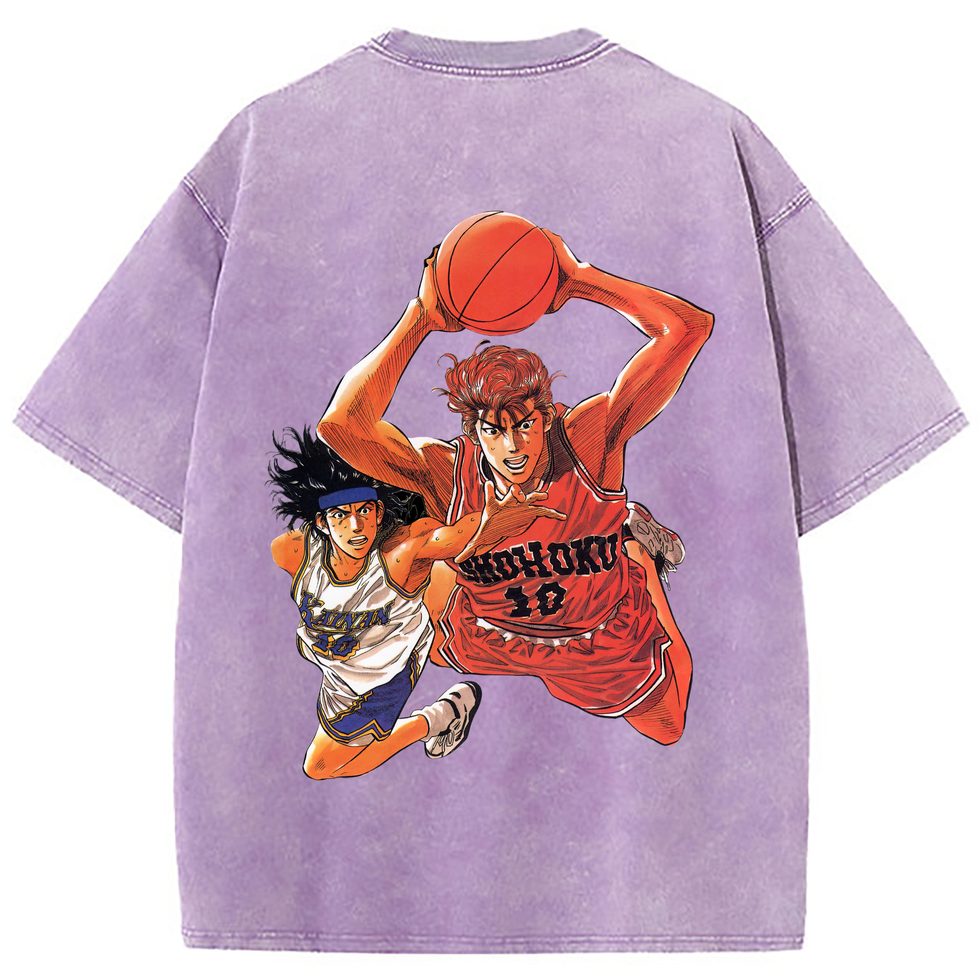 （画像用） SLAM DUNK／スラムダンク 綿100% ヴィンテージ風 半袖Tシャツ（背面プリント）