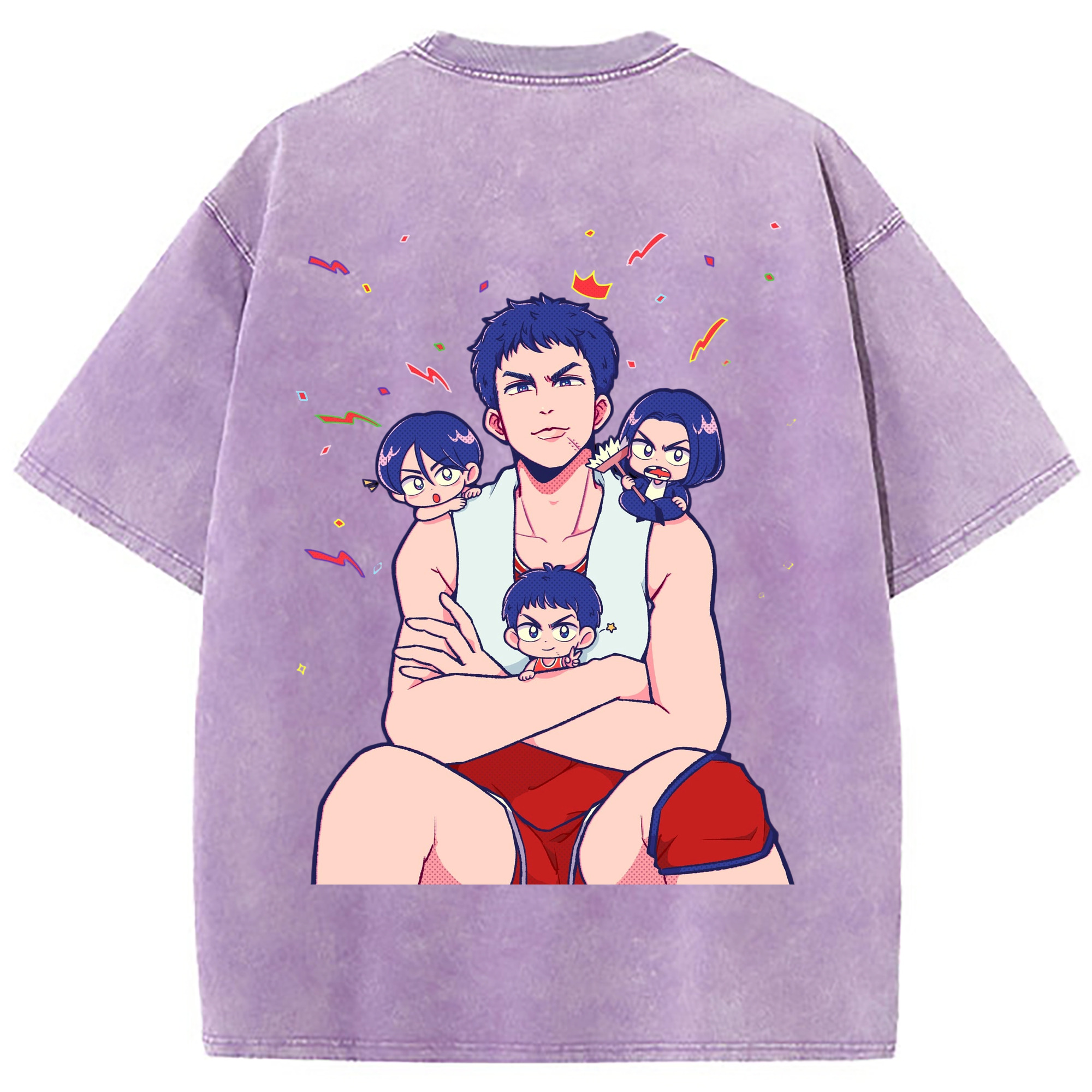 （画像用） SLAM DUNK／スラムダンク 綿100% ヴィンテージ風 半袖Tシャツ（背面プリント）