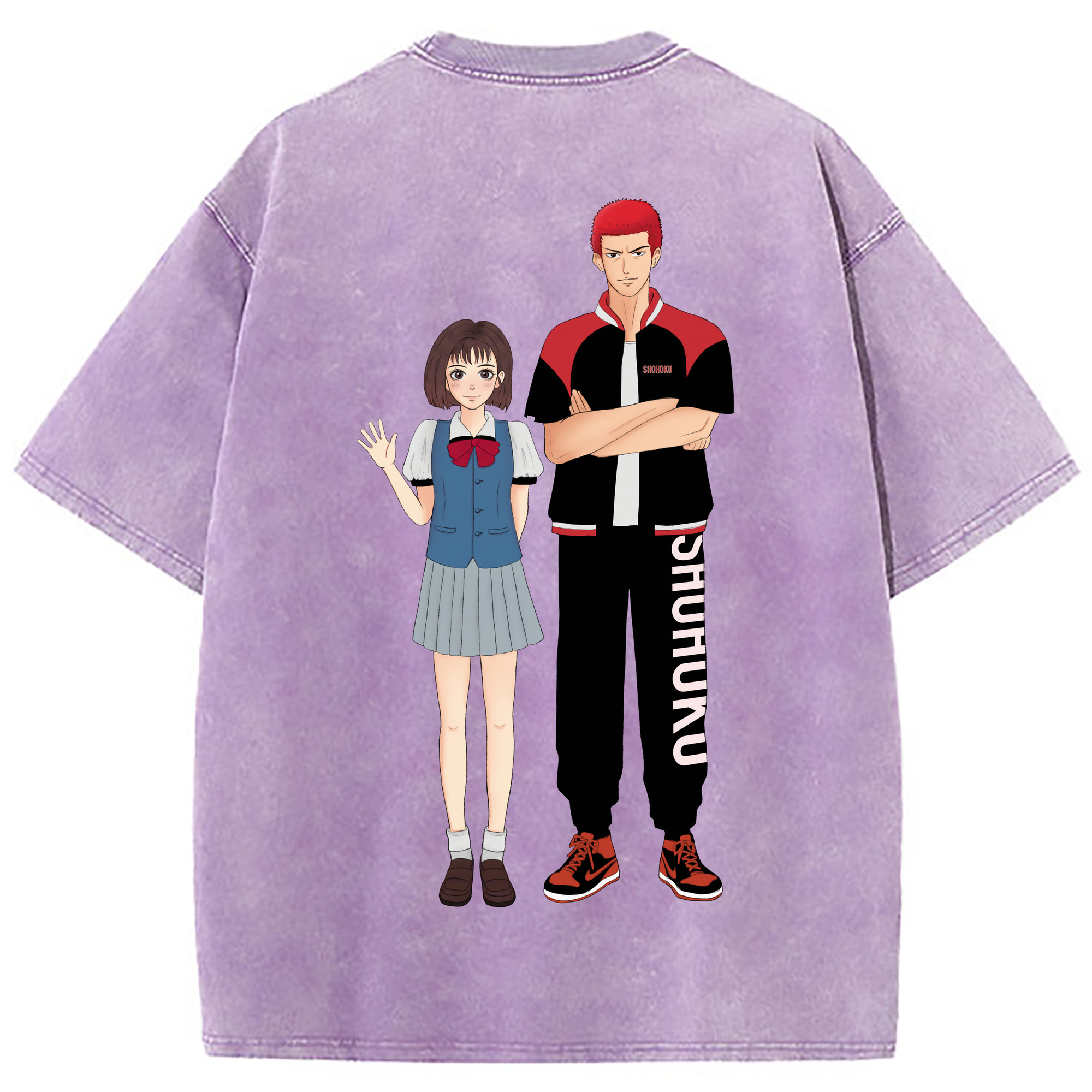 （画像用） SLAM DUNK／スラムダンク 綿100% ヴィンテージ風 半袖Tシャツ（背面プリント）