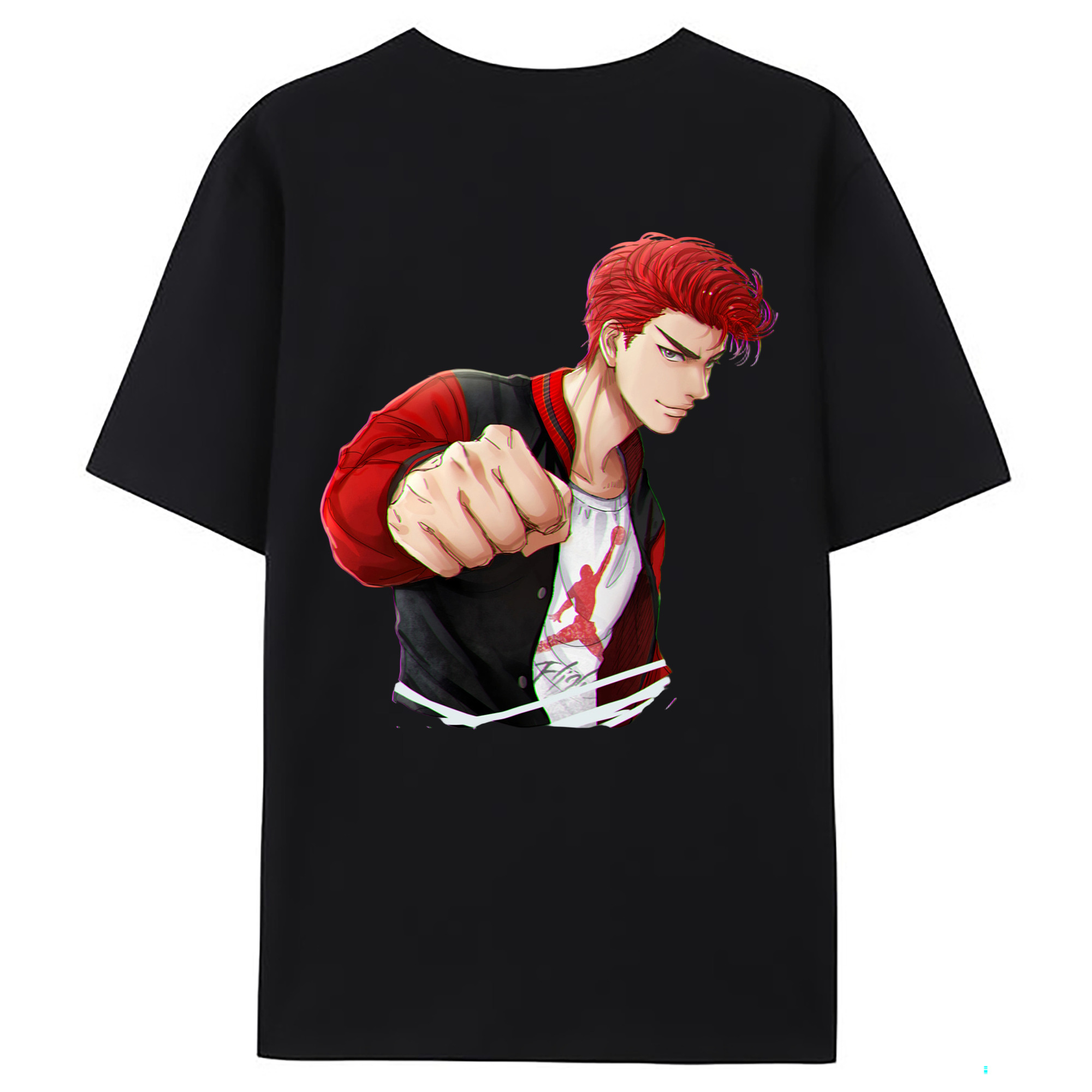 （画像用） SLAM DUNK／スラムダンク 綿100％ メンズ半袖Tシャツ（バックプリント） 通気性