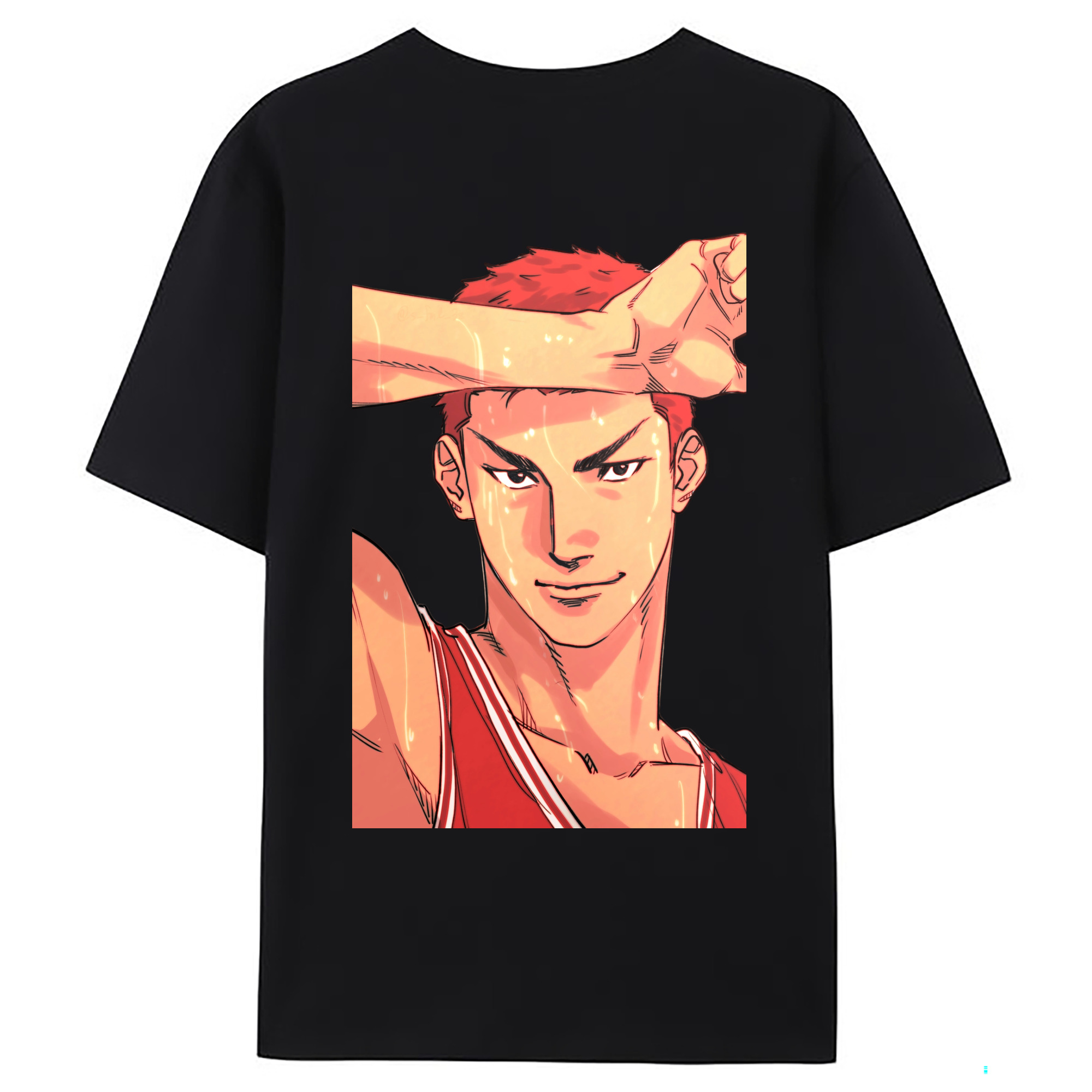 （画像用） SLAM DUNK／スラムダンク 綿100％ メンズ半袖Tシャツ（バックプリント） 通気性