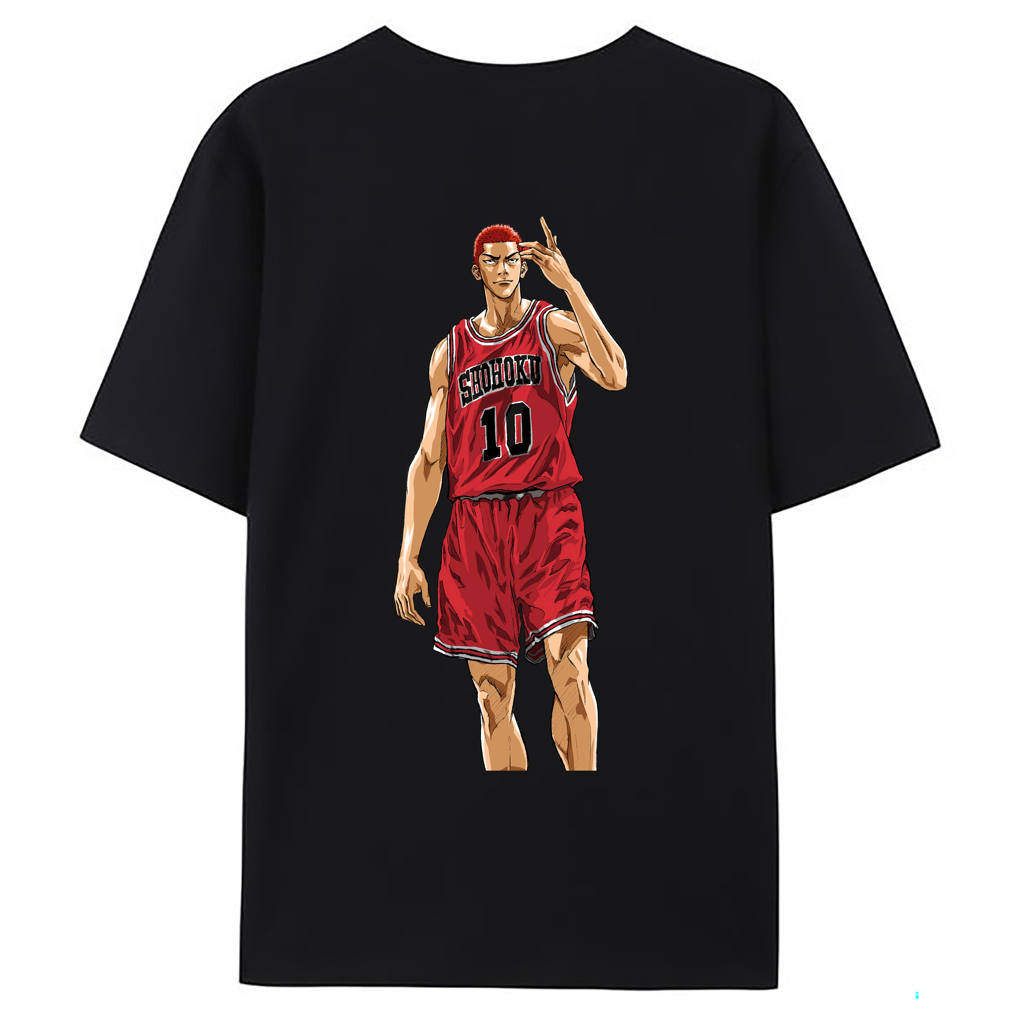 （画像用） SLAM DUNK／スラムダンク 綿100％ メンズ半袖Tシャツ（バックプリント） 通気性