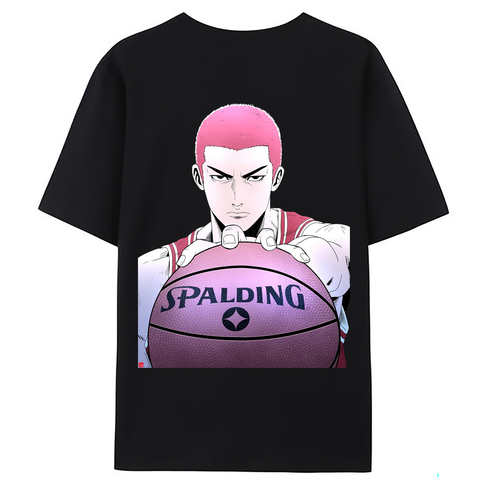 （画像用） SLAM DUNK／スラムダンク 綿100％ メンズ半袖Tシャツ（バックプリント） 通気性