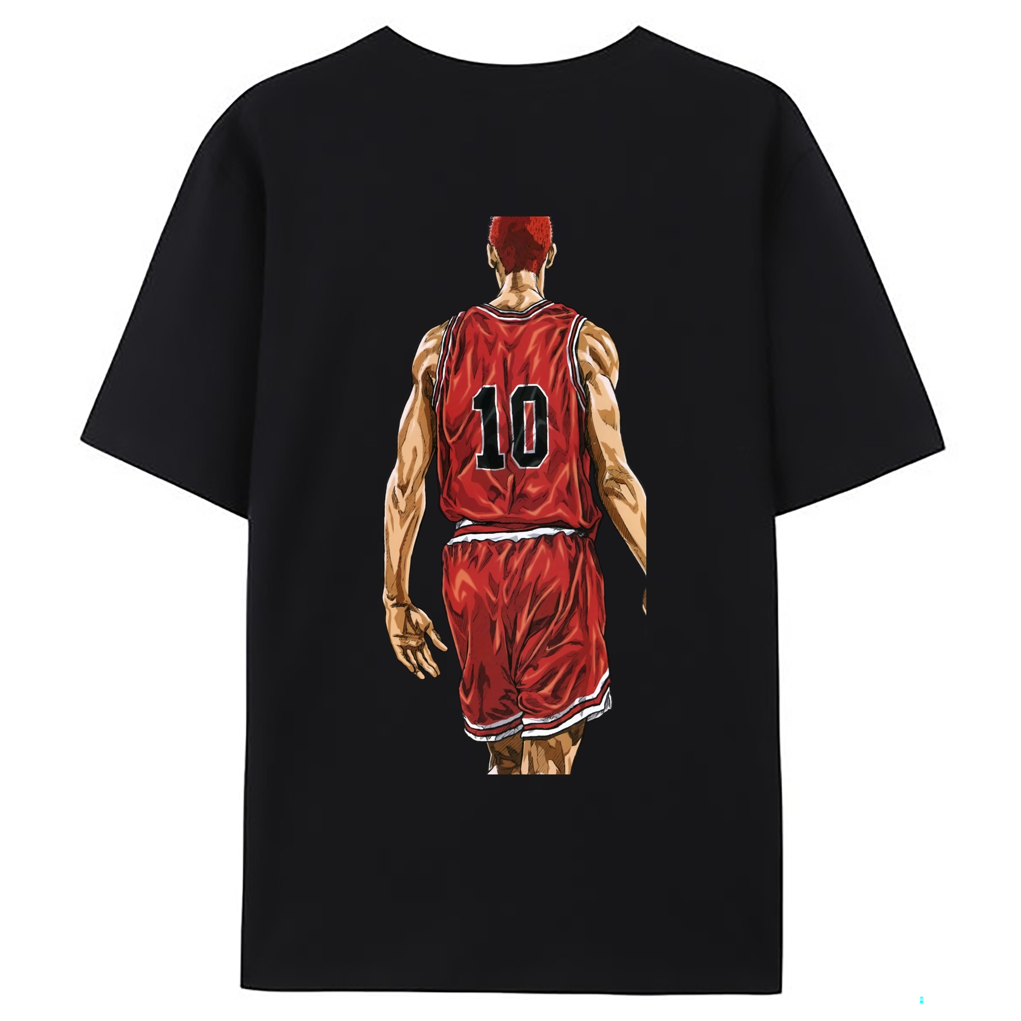 （画像用） SLAM DUNK／スラムダンク 綿100％ メンズ半袖Tシャツ（バックプリント） 通気性