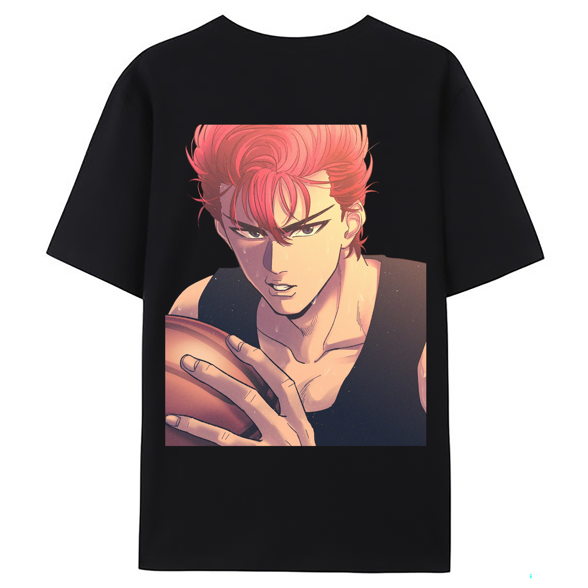 （画像用） SLAM DUNK／スラムダンク 綿100％ メンズ半袖Tシャツ（バックプリント） 通気性