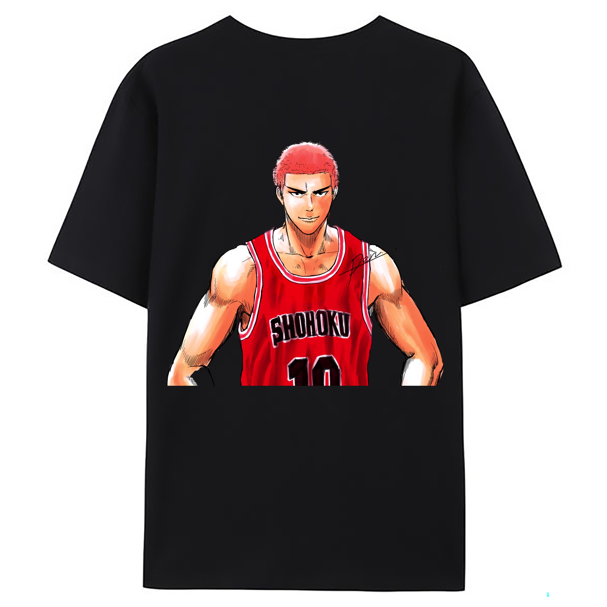 （画像用） SLAM DUNK／スラムダンク 綿100％ メンズ半袖Tシャツ（バックプリント） 通気性