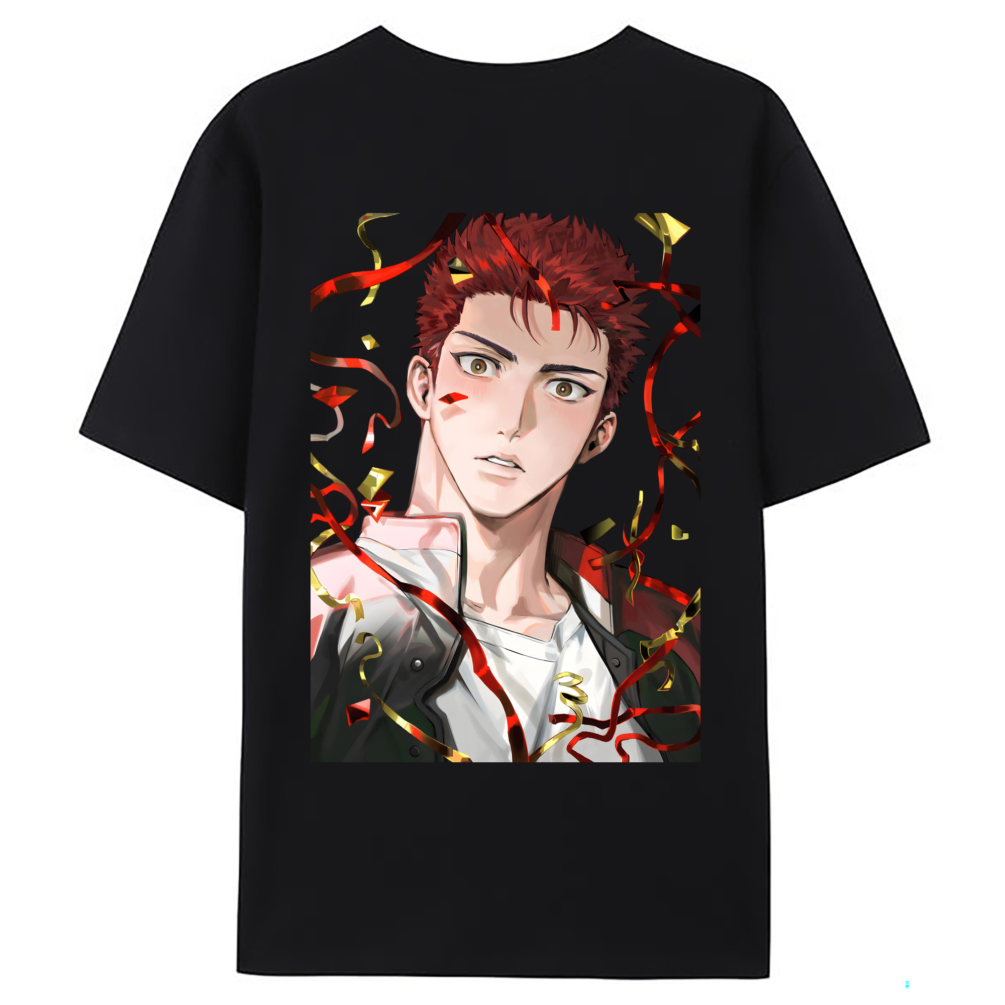 （画像用） SLAM DUNK／スラムダンク 綿100％ メンズ半袖Tシャツ（バックプリント） 通気性