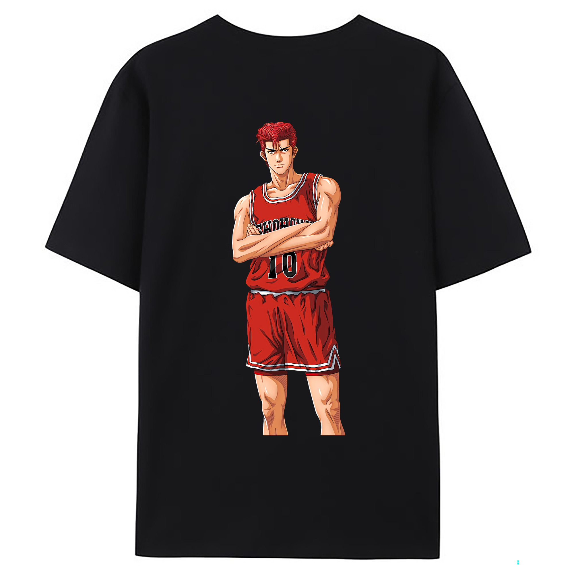 （画像用） SLAM DUNK／スラムダンク 綿100％ メンズ半袖Tシャツ（バックプリント） 通気性