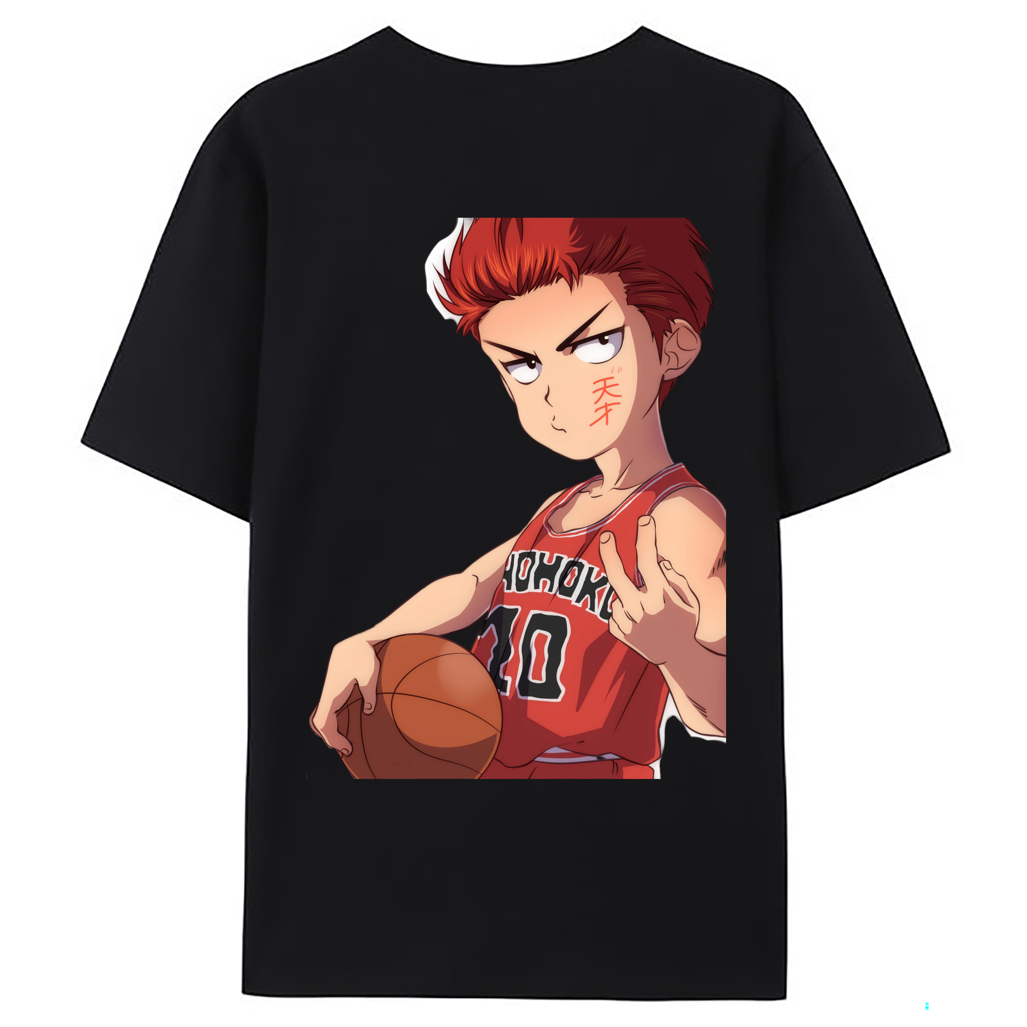 （画像用） SLAM DUNK／スラムダンク 綿100％ メンズ半袖Tシャツ（バックプリント） 通気性