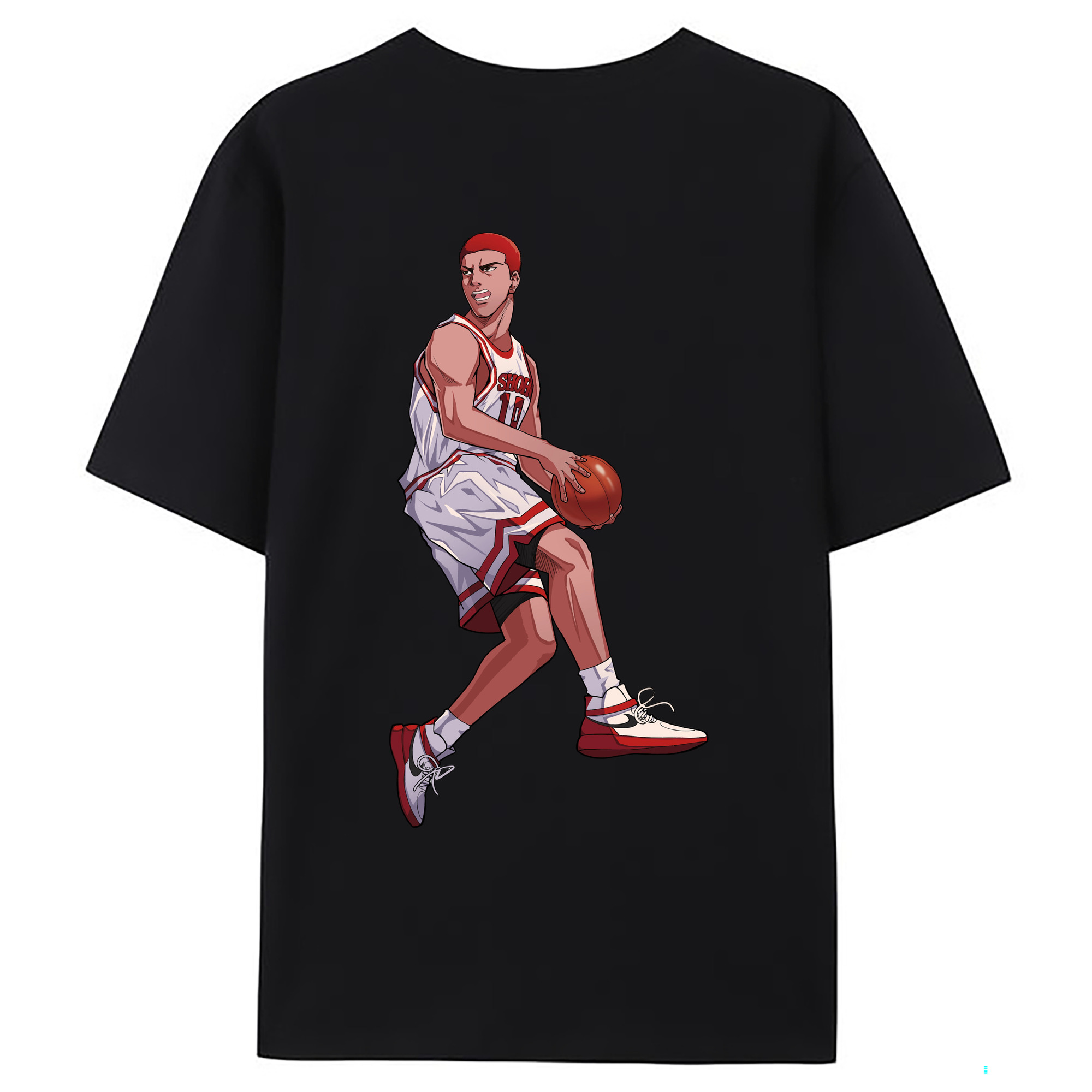 （画像用） SLAM DUNK／スラムダンク 綿100％ メンズ半袖Tシャツ（バックプリント） 通気性