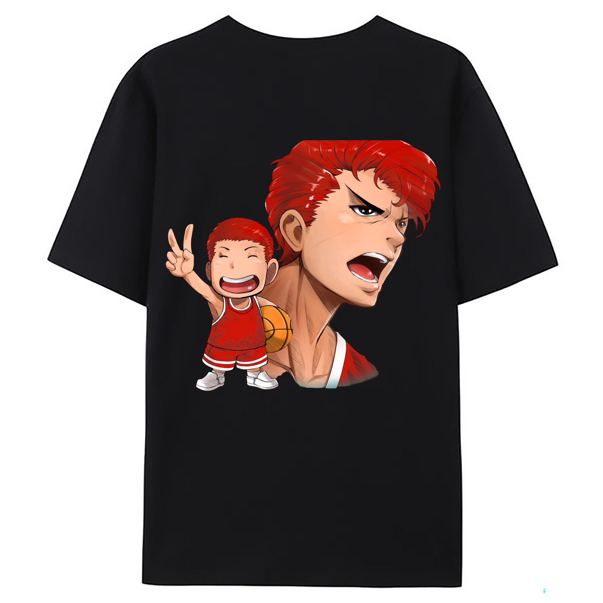 （画像用） SLAM DUNK／スラムダンク 綿100％ メンズ半袖Tシャツ（バックプリント） 通気性