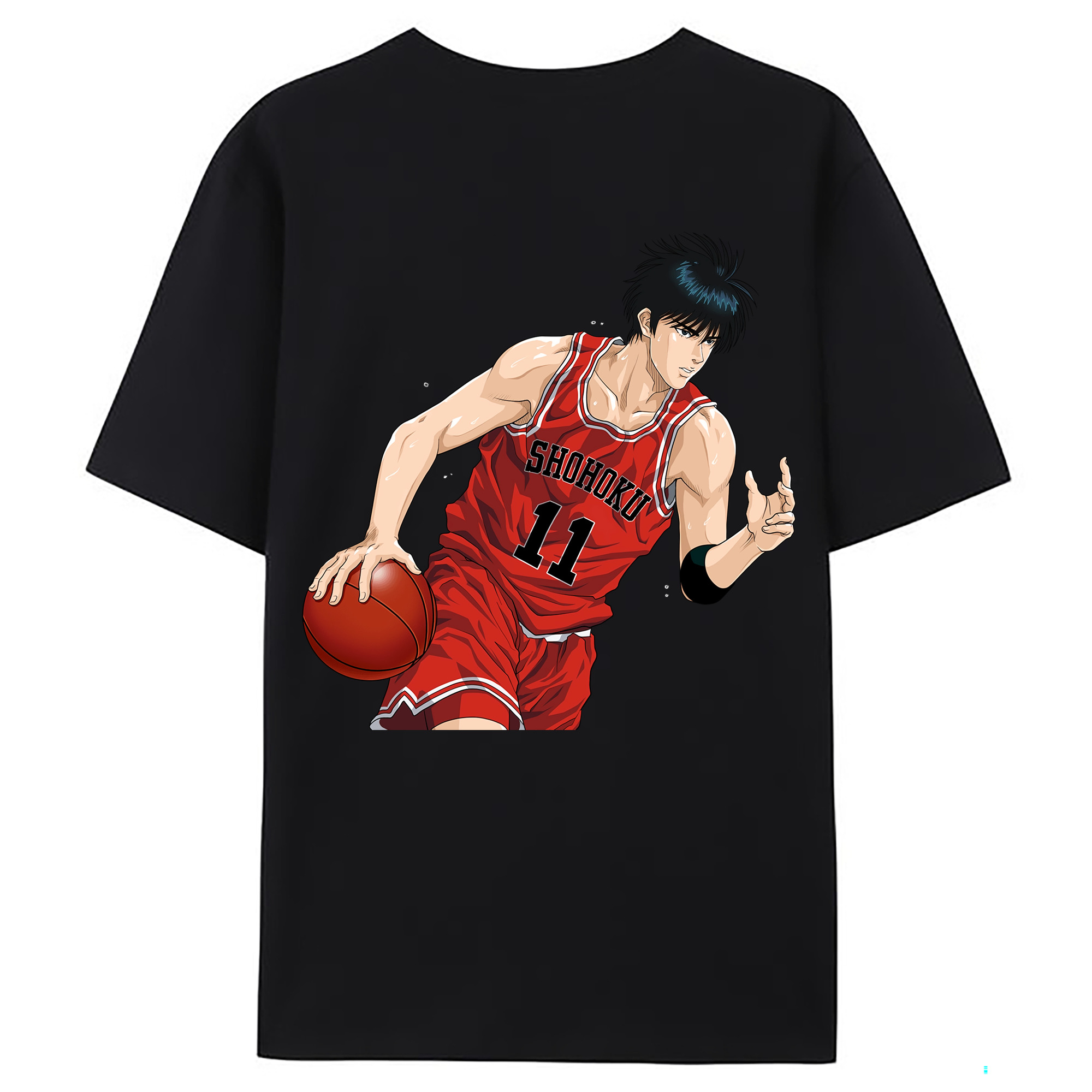 （画像用） SLAM DUNK／スラムダンク 綿100％ メンズ半袖Tシャツ（バックプリント） 通気性