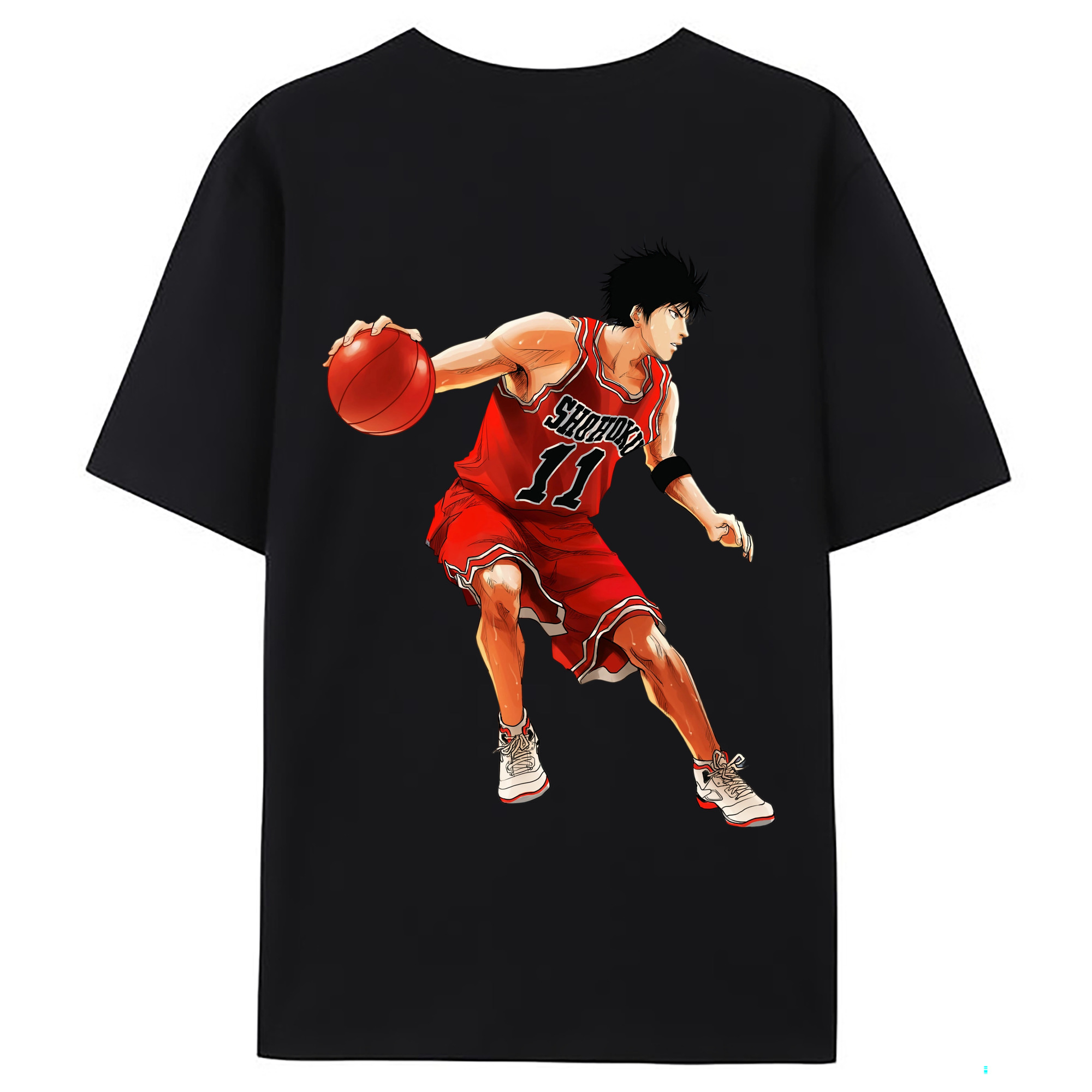 （画像用） SLAM DUNK／スラムダンク 綿100％ メンズ半袖Tシャツ（バックプリント） 通気性