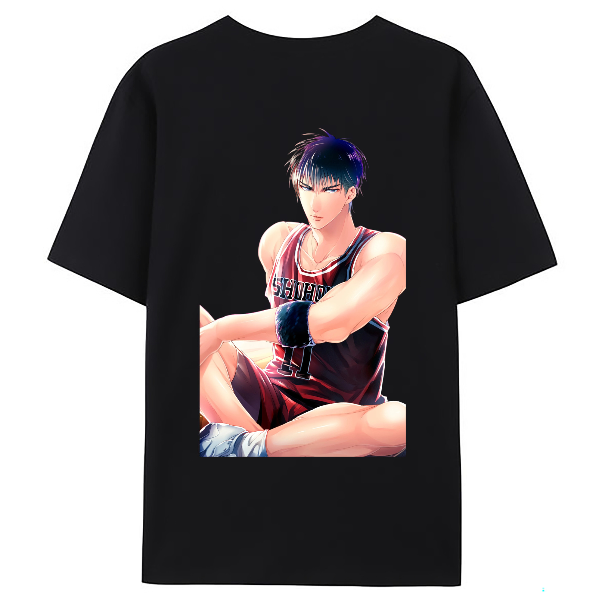 （画像用） SLAM DUNK／スラムダンク 綿100％ メンズ半袖Tシャツ（バックプリント） 通気性
