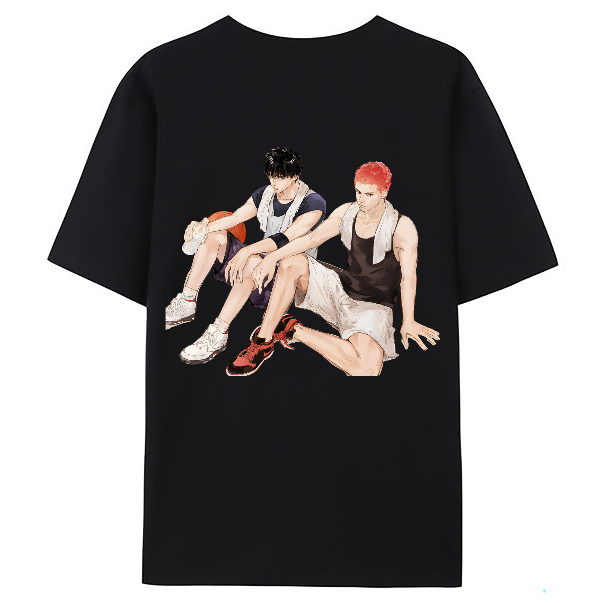 （画像用） SLAM DUNK／スラムダンク 綿100％ メンズ半袖Tシャツ（バックプリント） 通気性