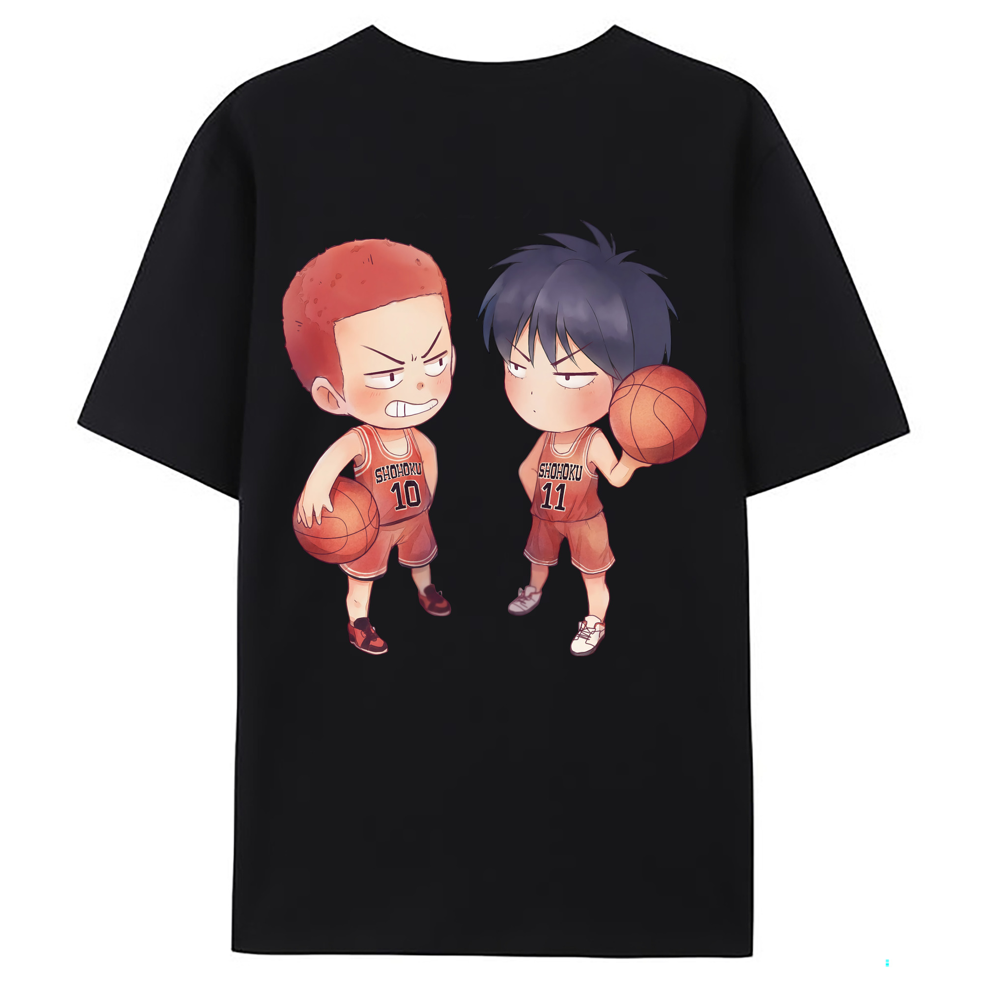 （画像用） SLAM DUNK／スラムダンク 綿100％ メンズ半袖Tシャツ（バックプリント） 通気性