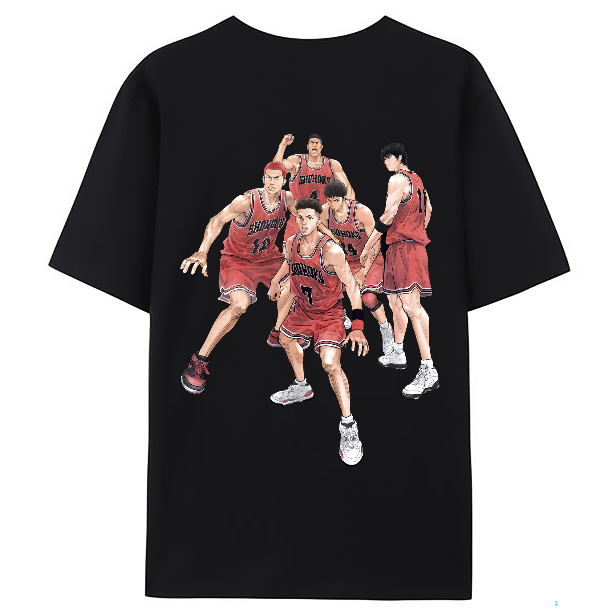 （画像用） SLAM DUNK／スラムダンク 綿100％ メンズ半袖Tシャツ（バックプリント） 通気性