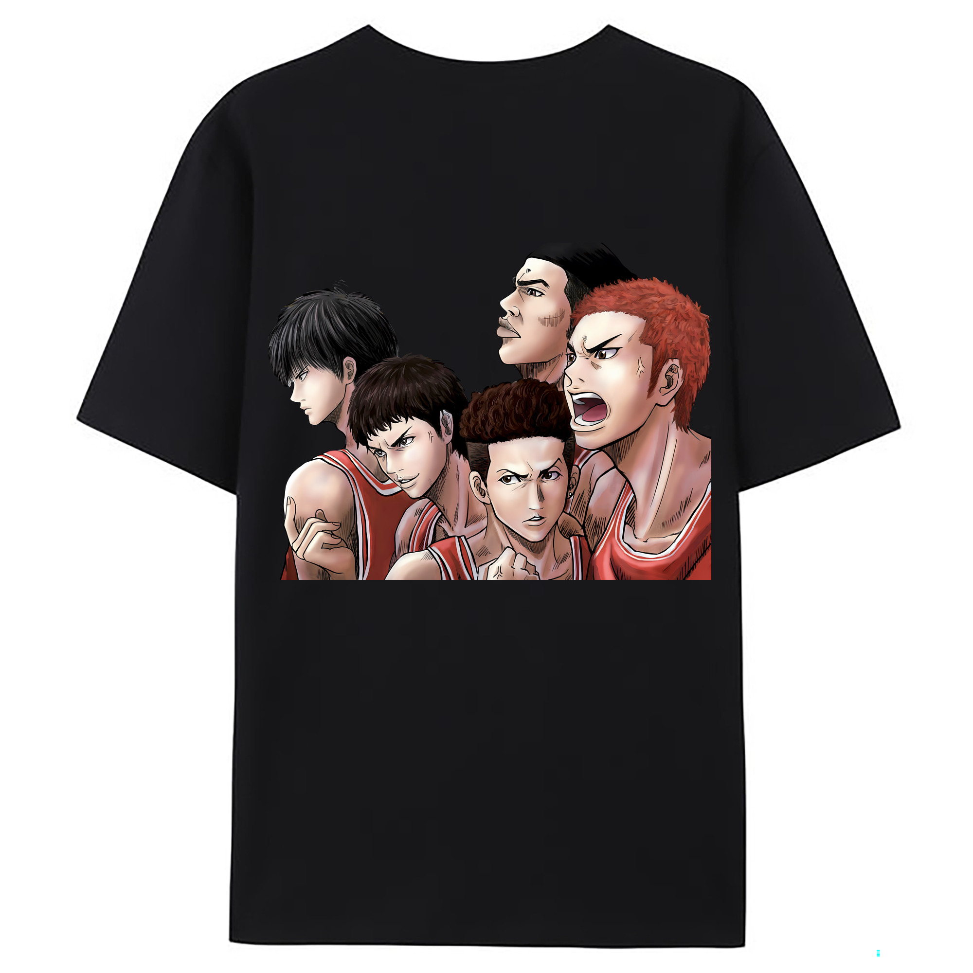 （画像用） SLAM DUNK／スラムダンク 綿100％ メンズ半袖Tシャツ（バックプリント） 通気性
