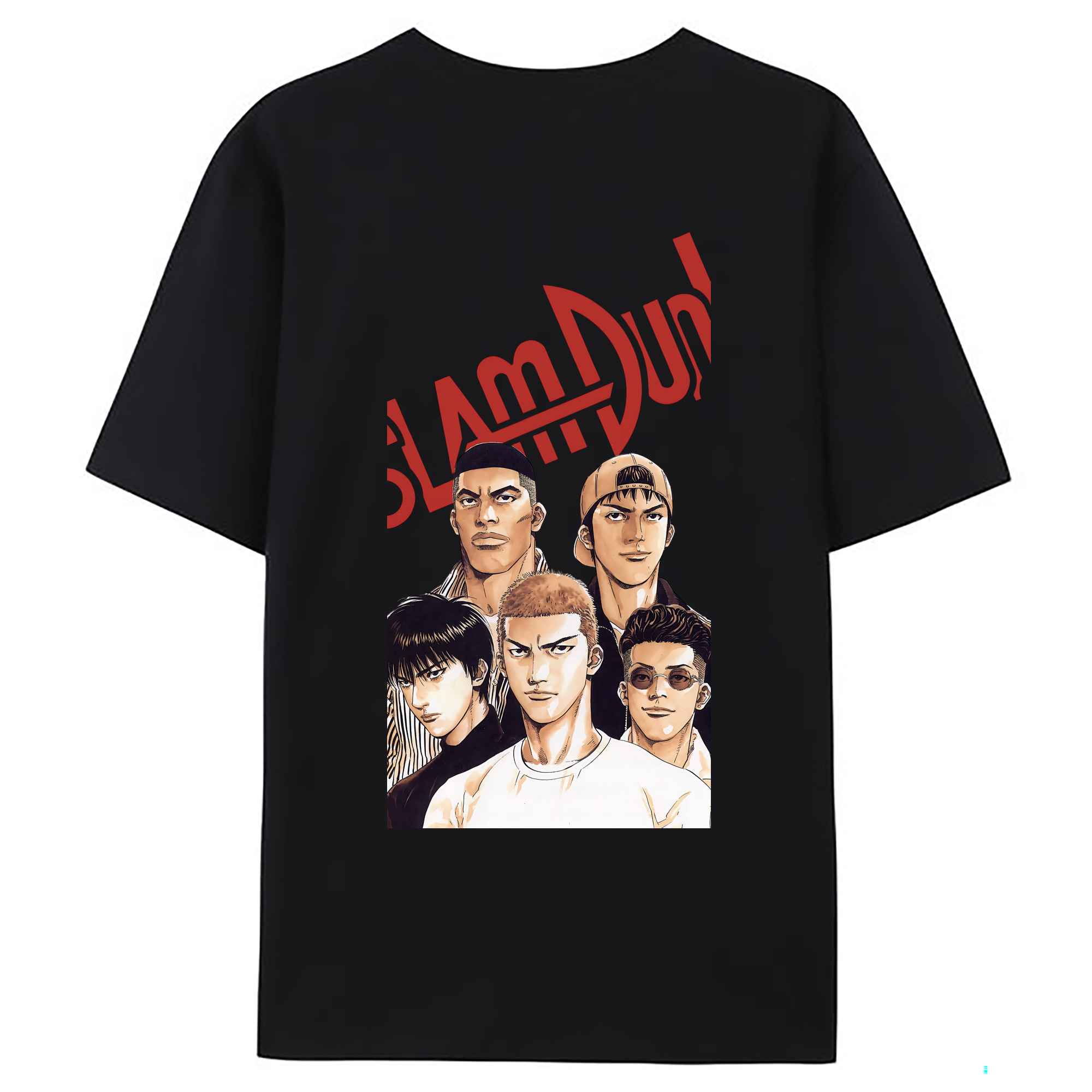 （画像用） SLAM DUNK／スラムダンク 綿100％ メンズ半袖Tシャツ（バックプリント） 通気性
