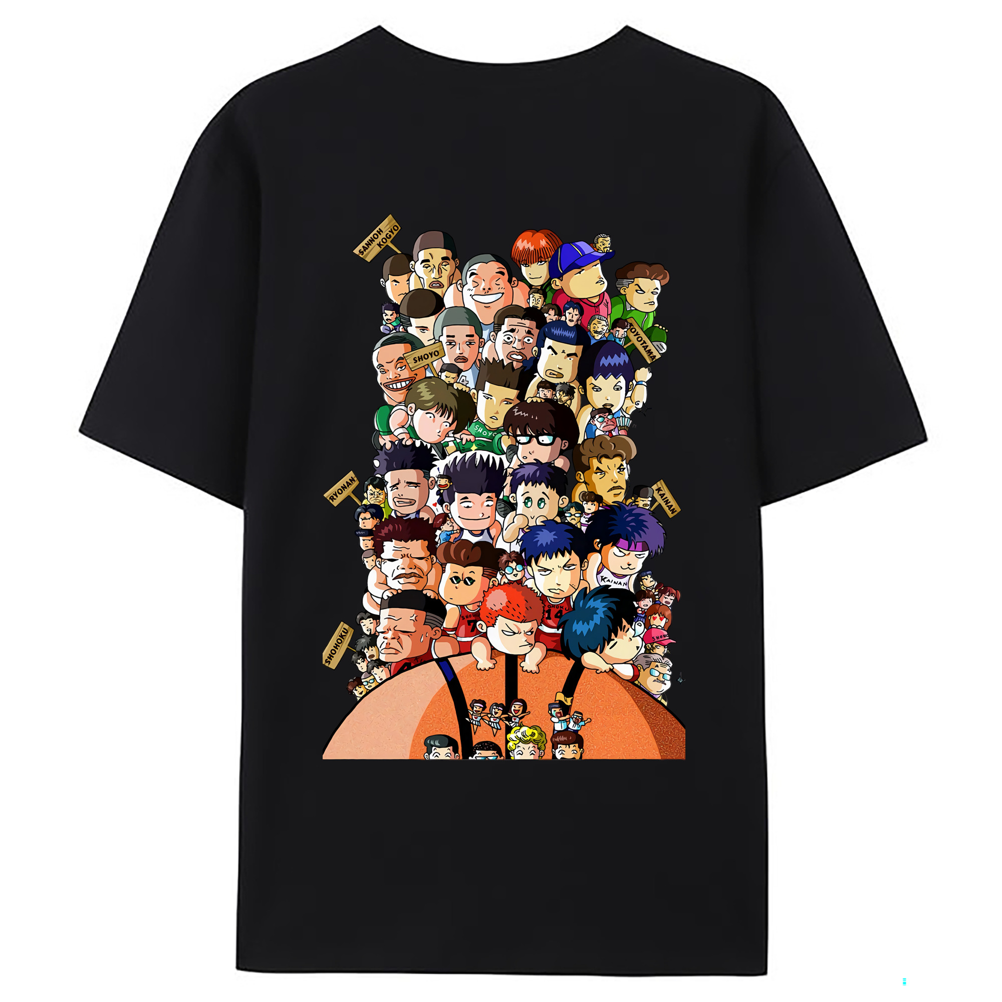 （画像用） SLAM DUNK／スラムダンク 綿100％ メンズ半袖Tシャツ（バックプリント） 通気性