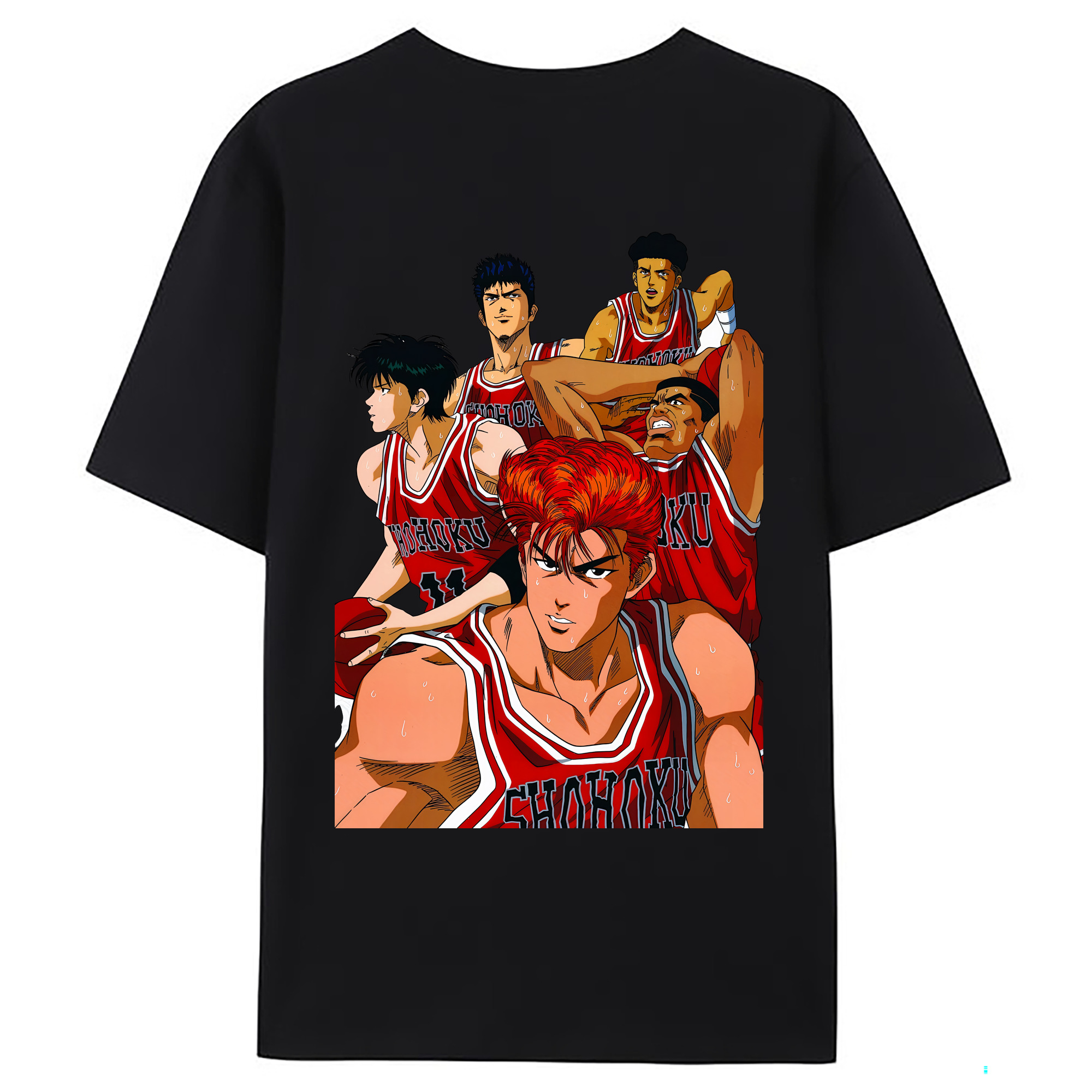 （画像用） SLAM DUNK／スラムダンク 綿100％ メンズ半袖Tシャツ（バックプリント） 通気性