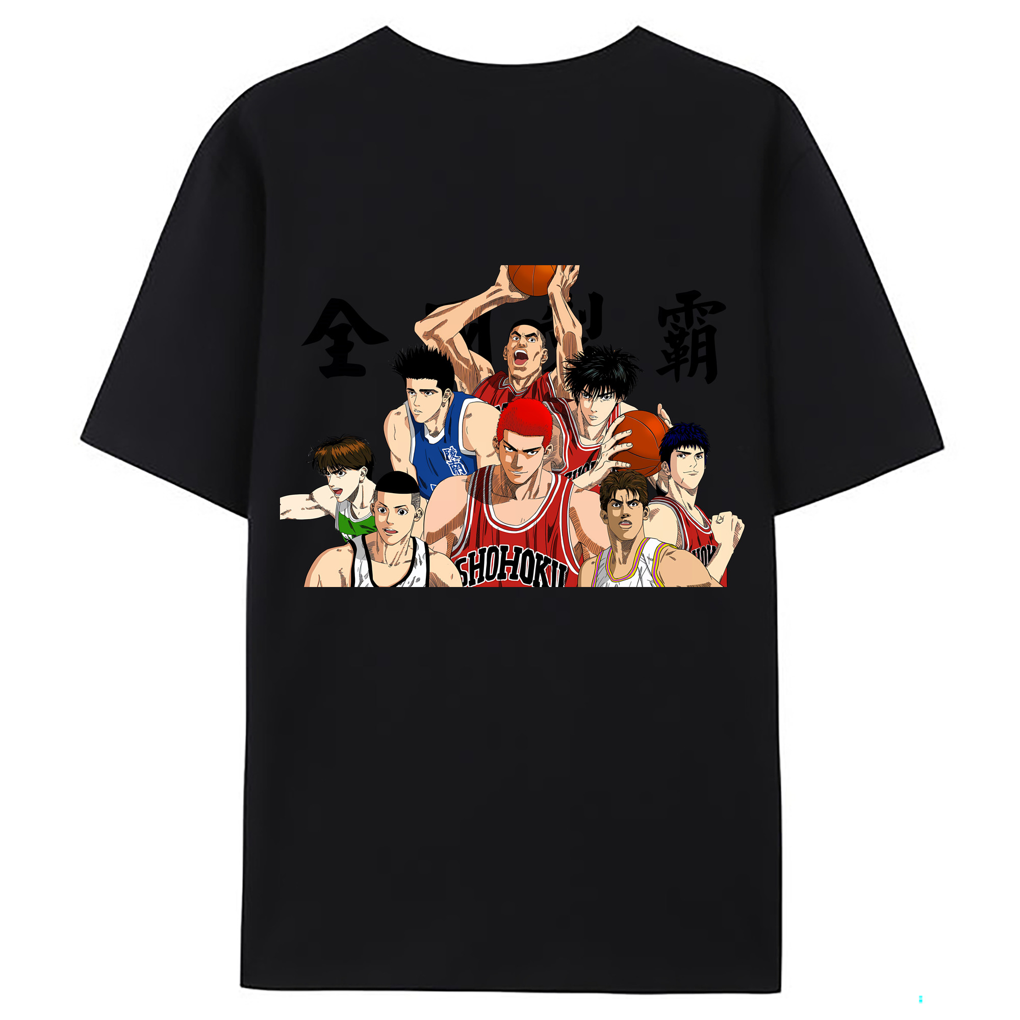 （画像用） SLAM DUNK／スラムダンク 綿100％ メンズ半袖Tシャツ（バックプリント） 通気性