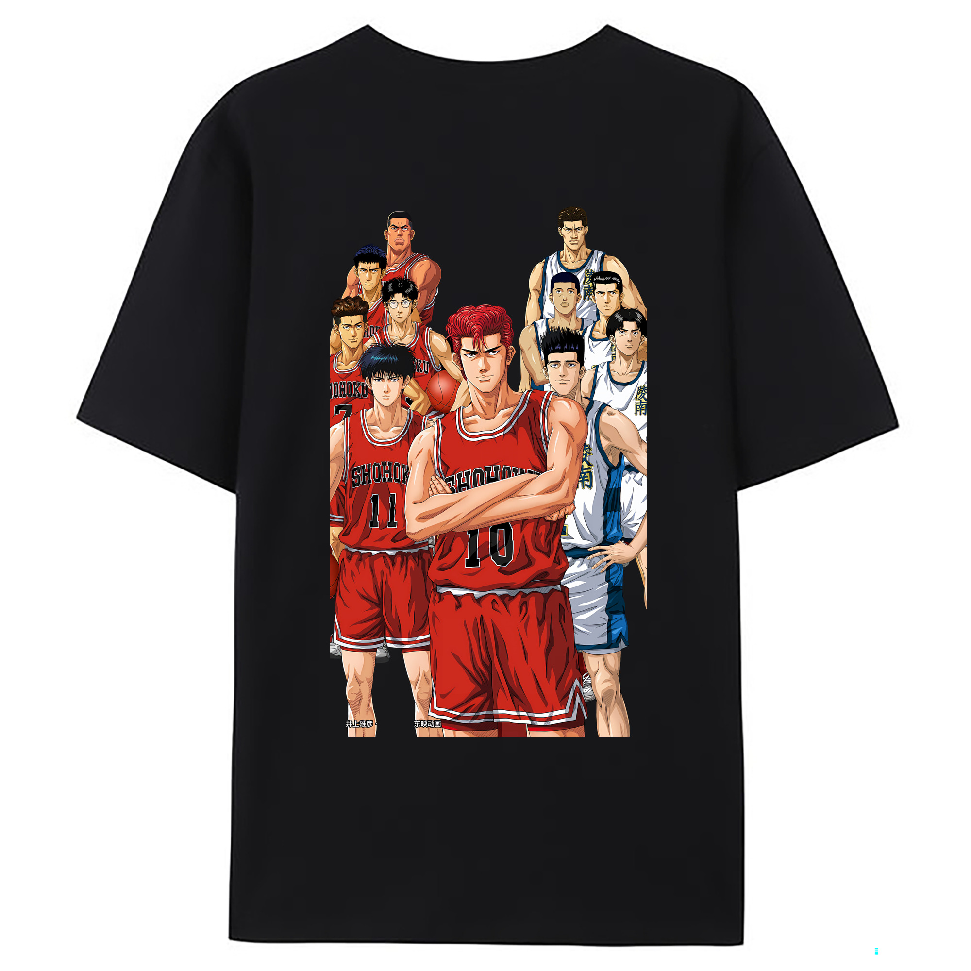 （画像用） SLAM DUNK／スラムダンク 綿100％ メンズ半袖Tシャツ（バックプリント） 通気性