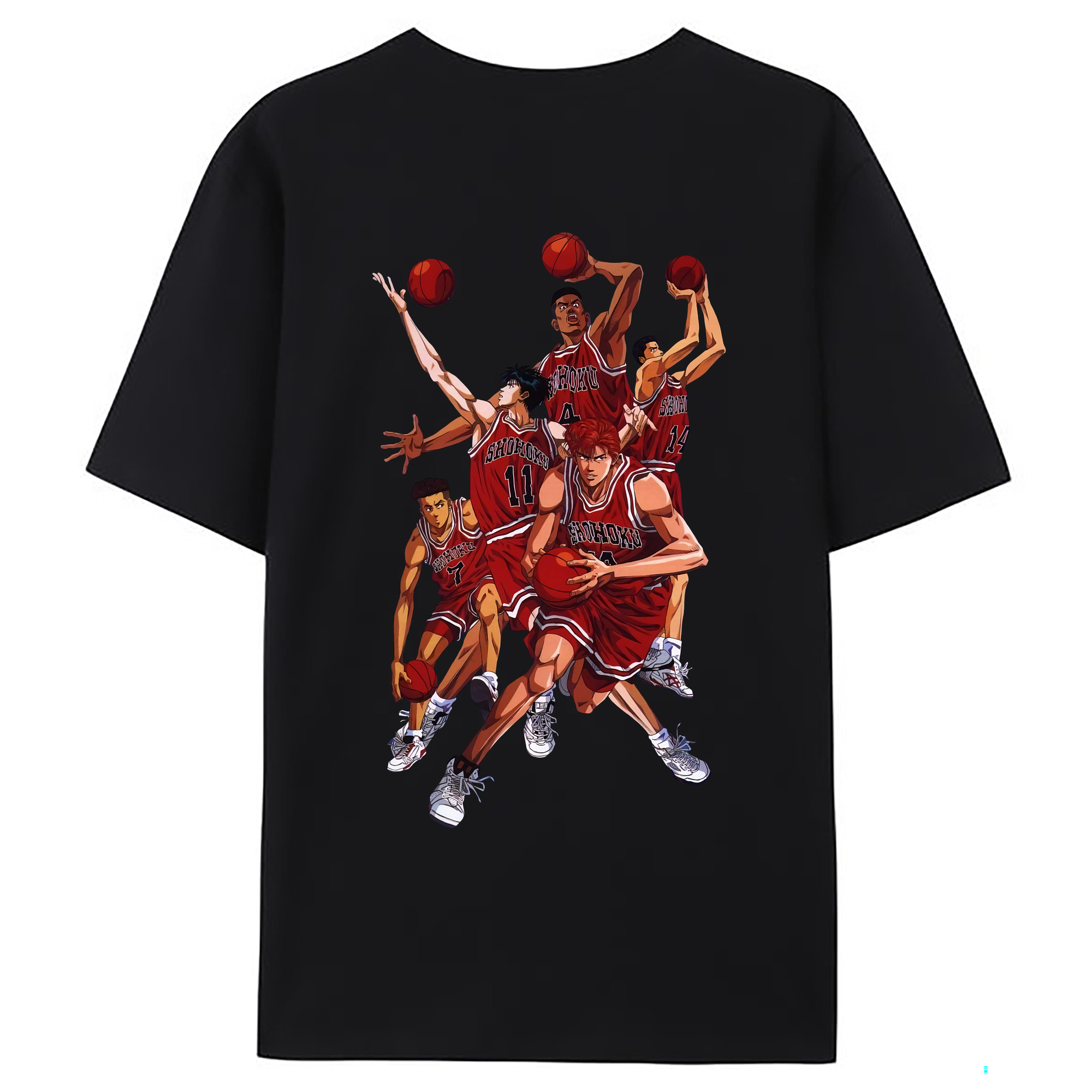 （画像用） SLAM DUNK／スラムダンク 綿100％ メンズ半袖Tシャツ（バックプリント） 通気性