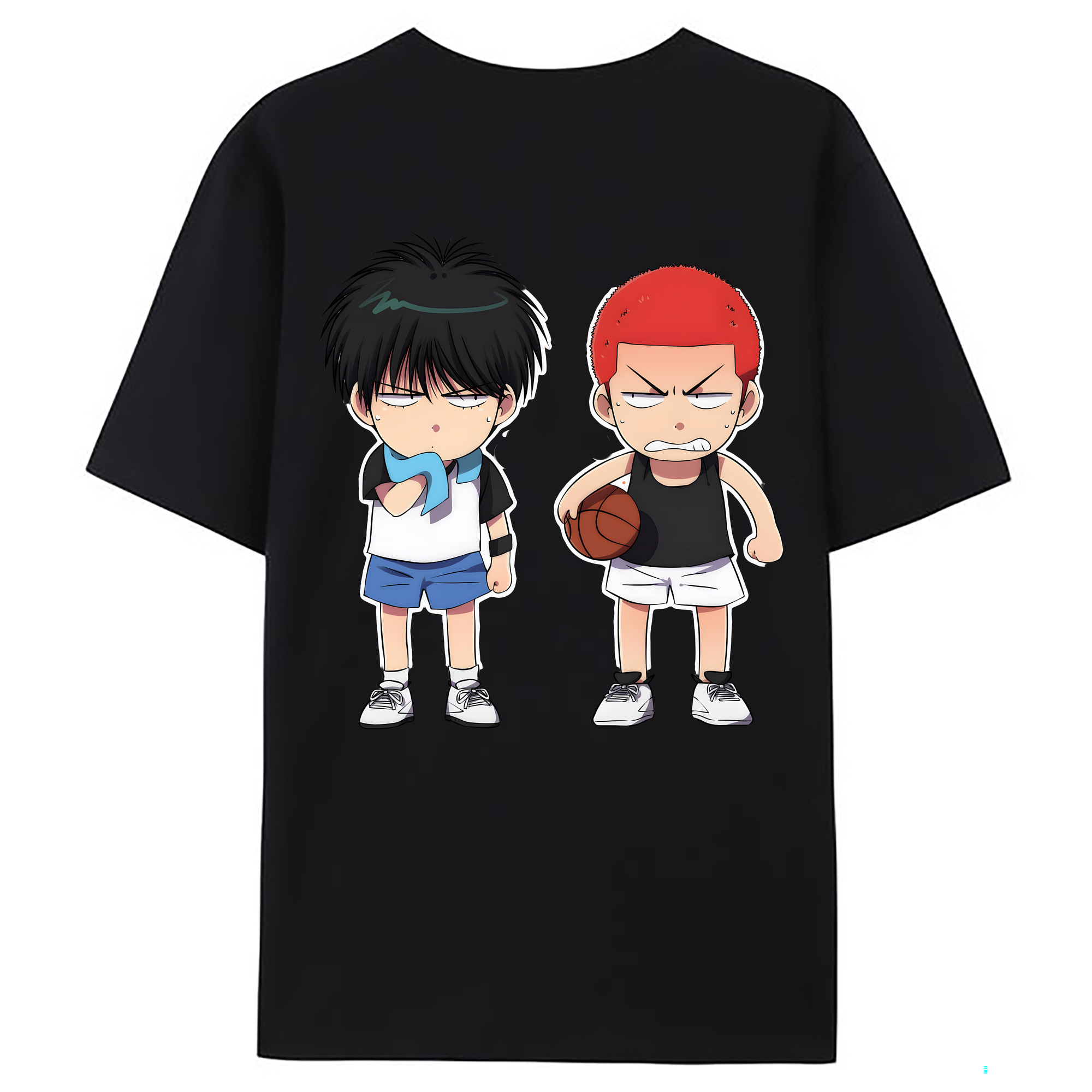 （画像用） SLAM DUNK／スラムダンク 綿100％ メンズ半袖Tシャツ（バックプリント） 通気性